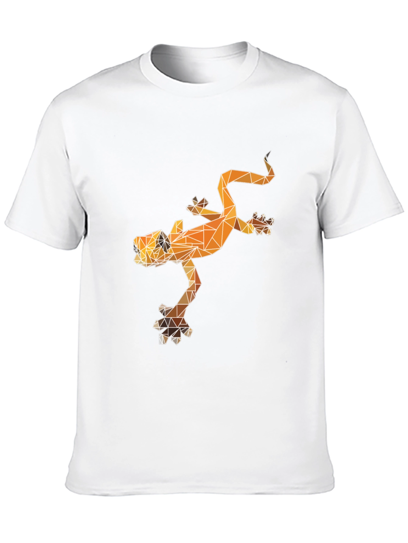 Black Geometric Lizard Graphic Tee - Black Cotton Blend view 10