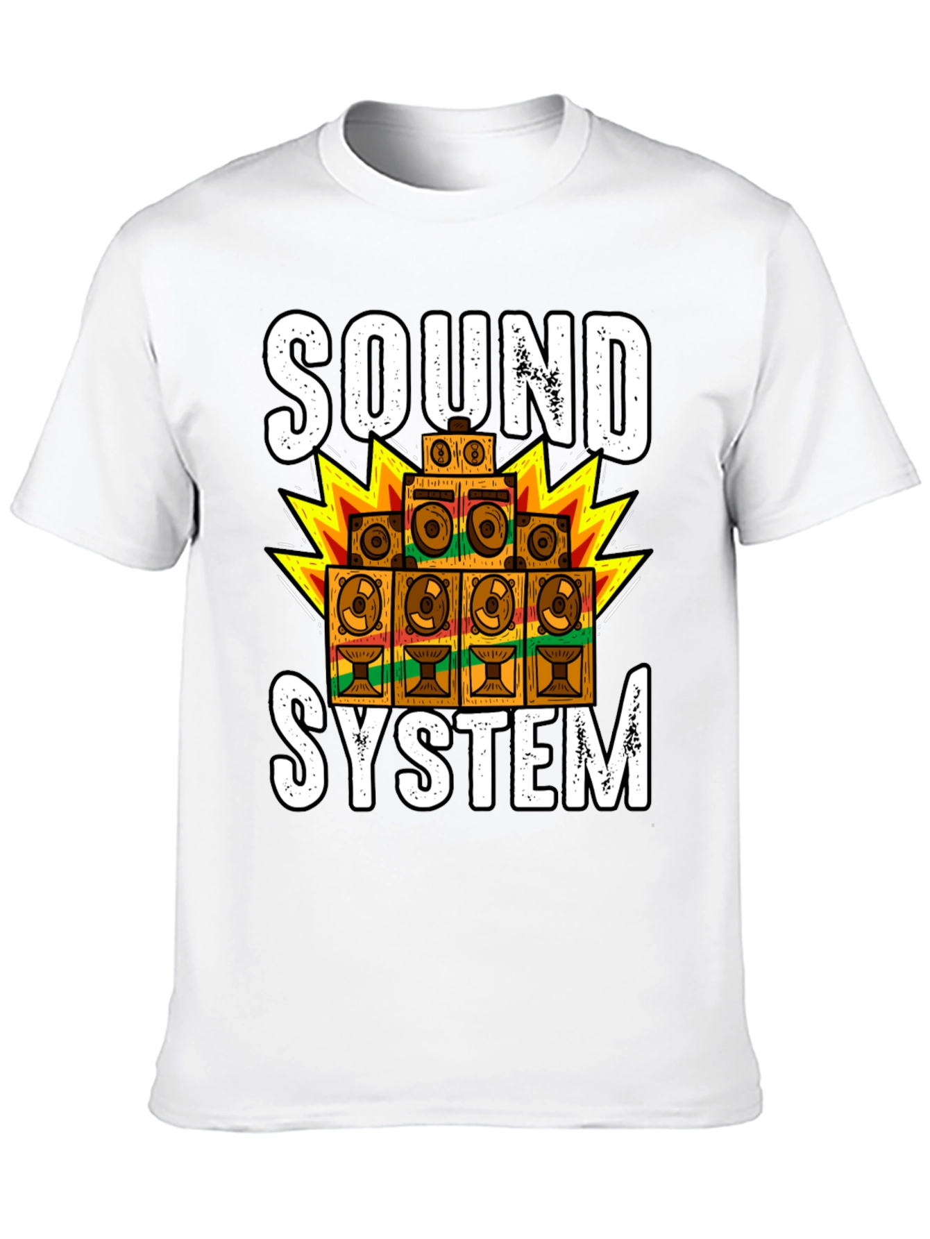 Black Sound System Graphic Tee - Reggae Music Lover Shirt view 10