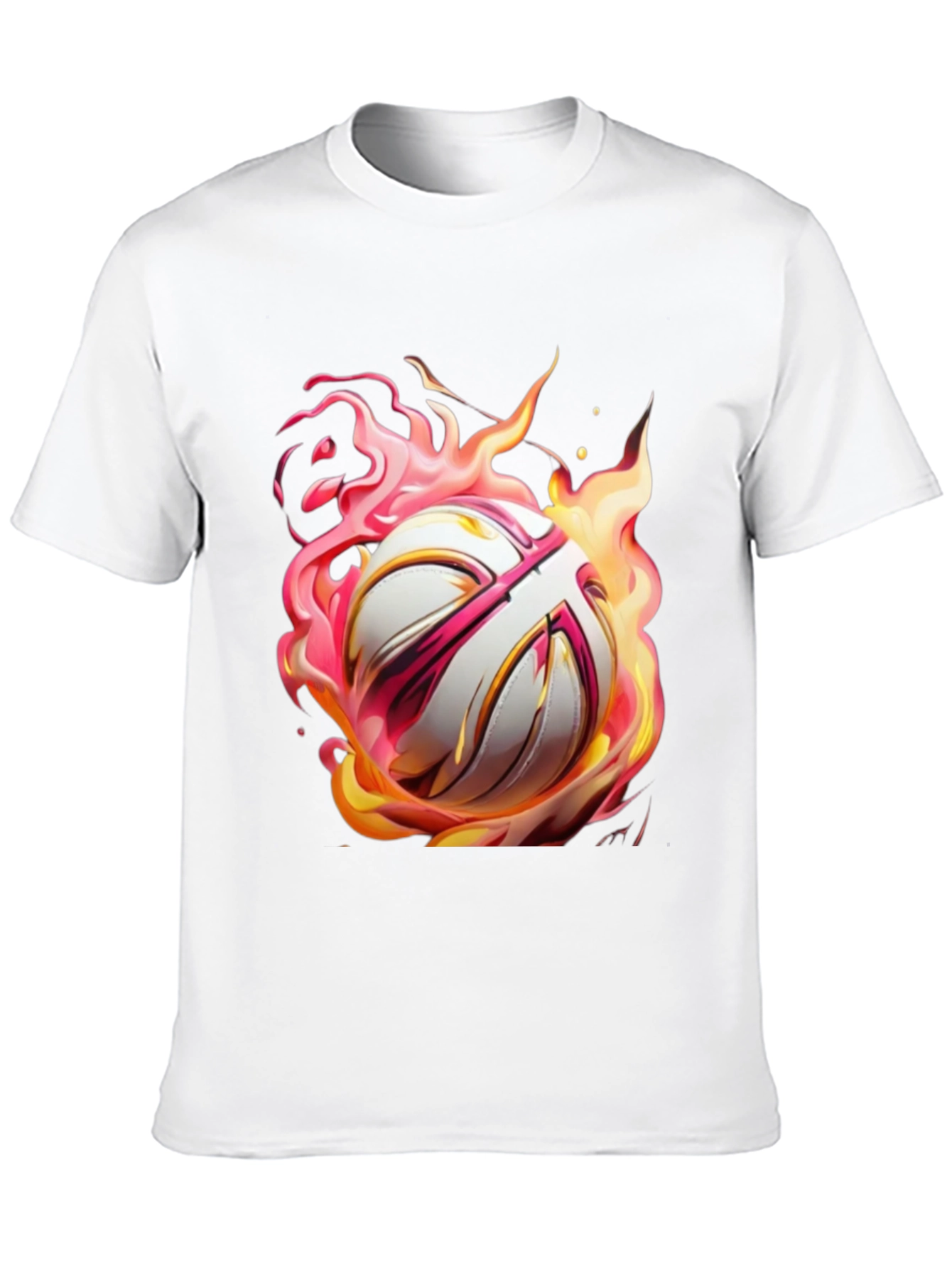 Black Flaming Ball Graphic Tee - Bold Style view 10