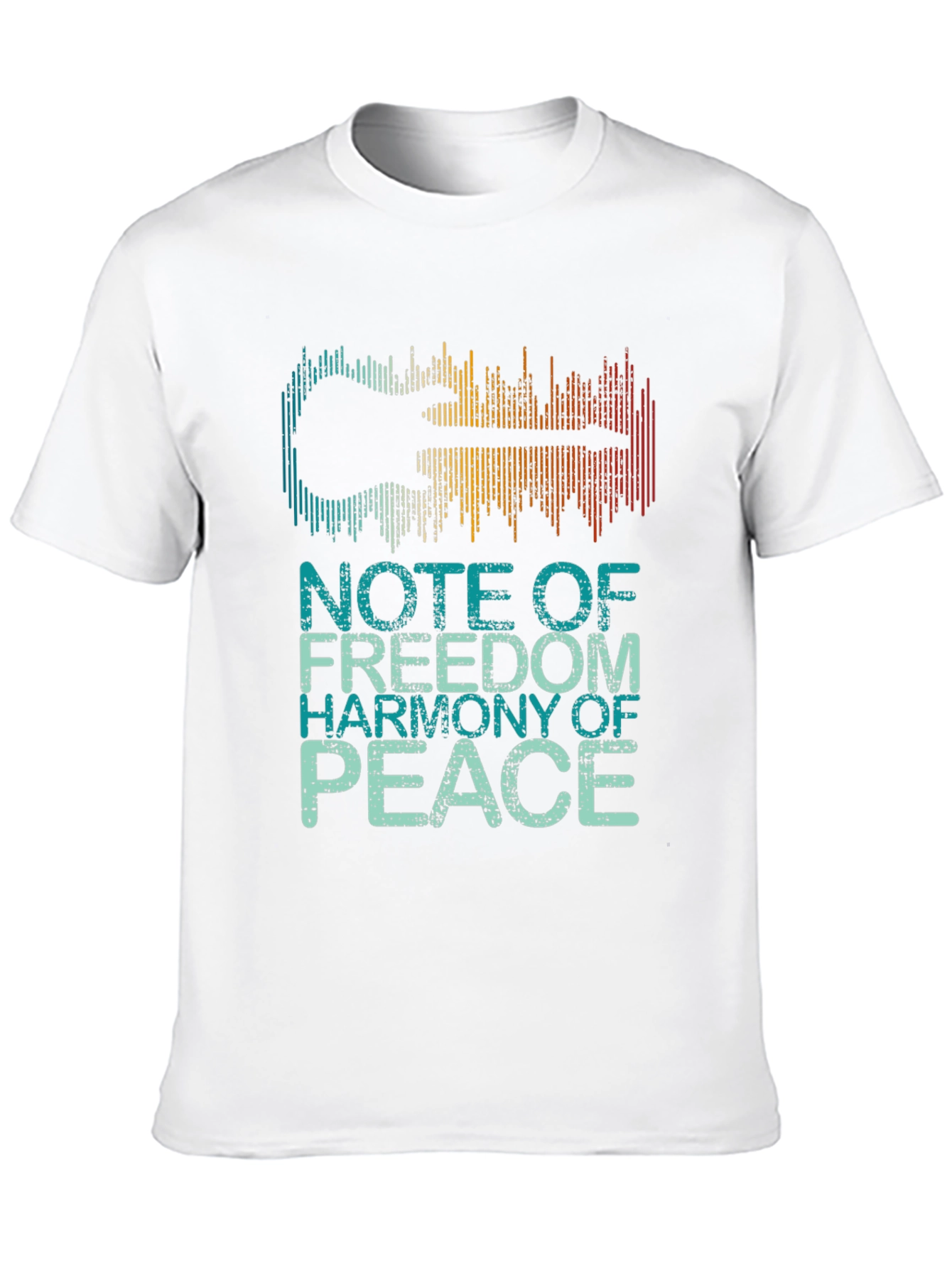 Guitar Soundwave Graphic Tee - Freedom, Harmony, Peace - 10