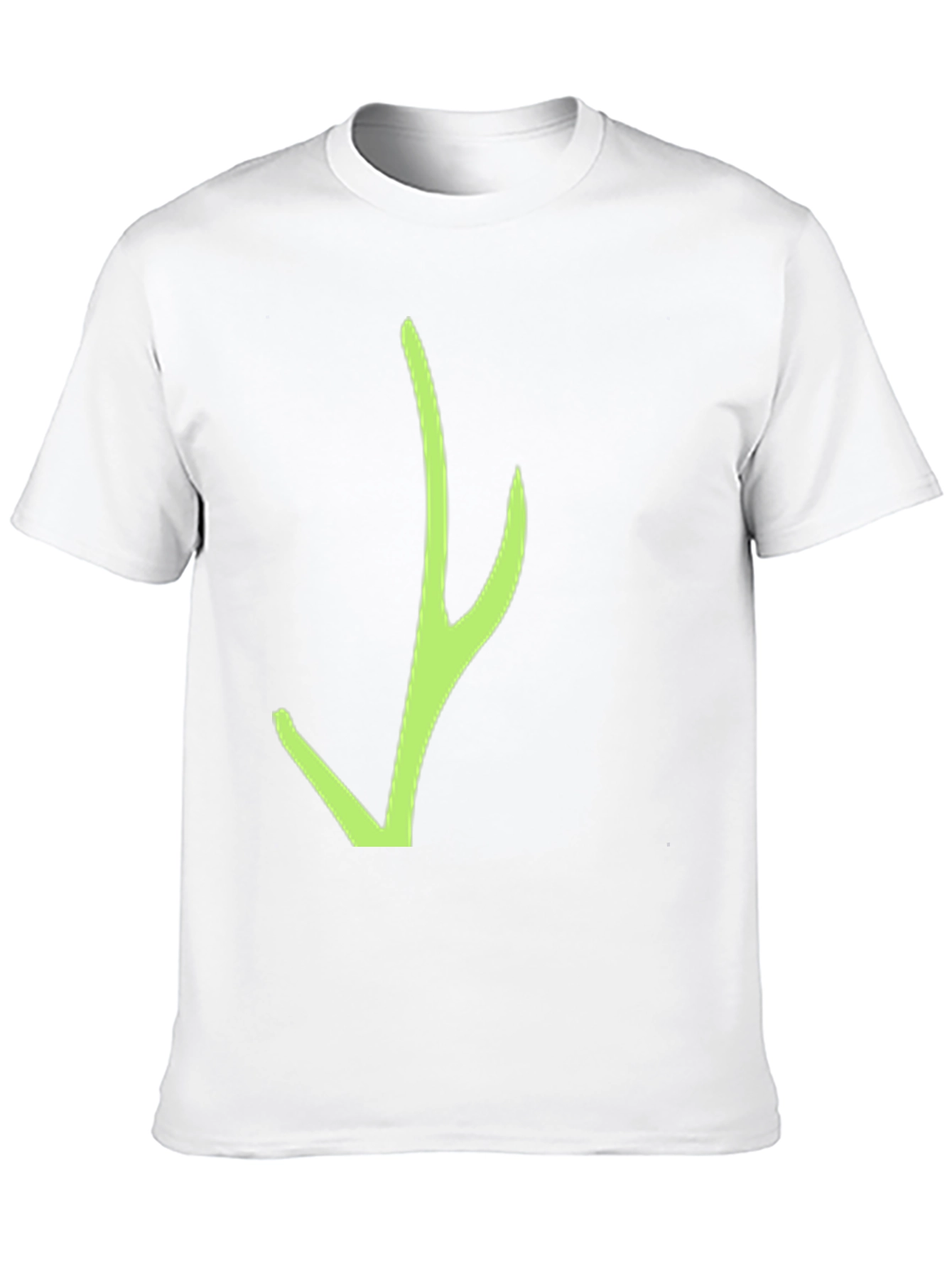 Black Black T-Shirt with Green Abstract Design view 10