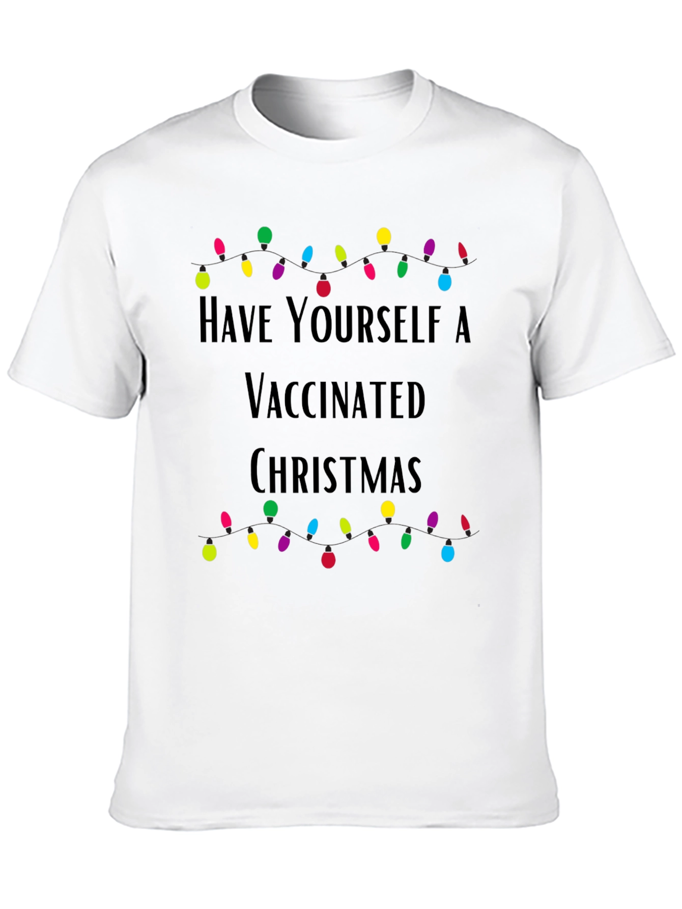 Black Vaccinated Christmas T-Shirt Holiday Tee view 10