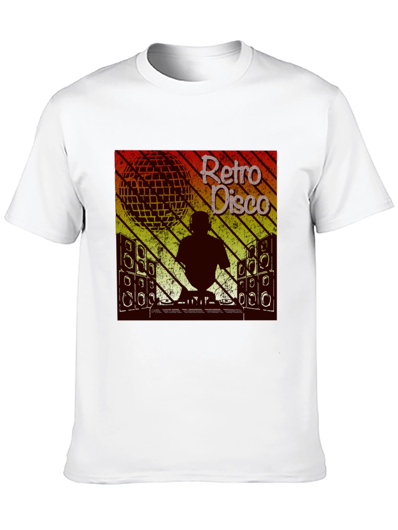 Black Retro Disco DJ Graphic T-Shirt view 10