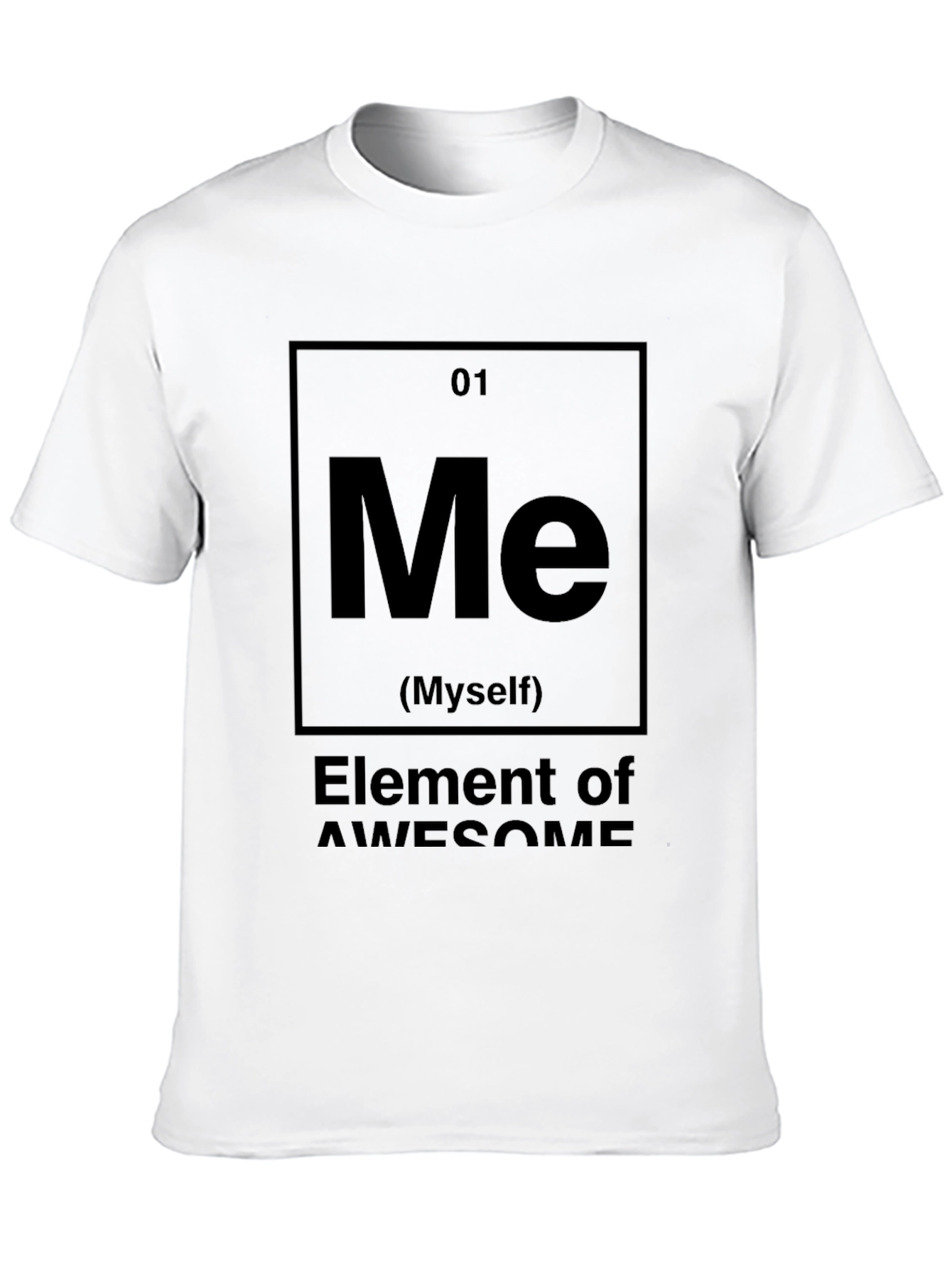 Black Element of Awesome Black Graphic T-Shirt view 10