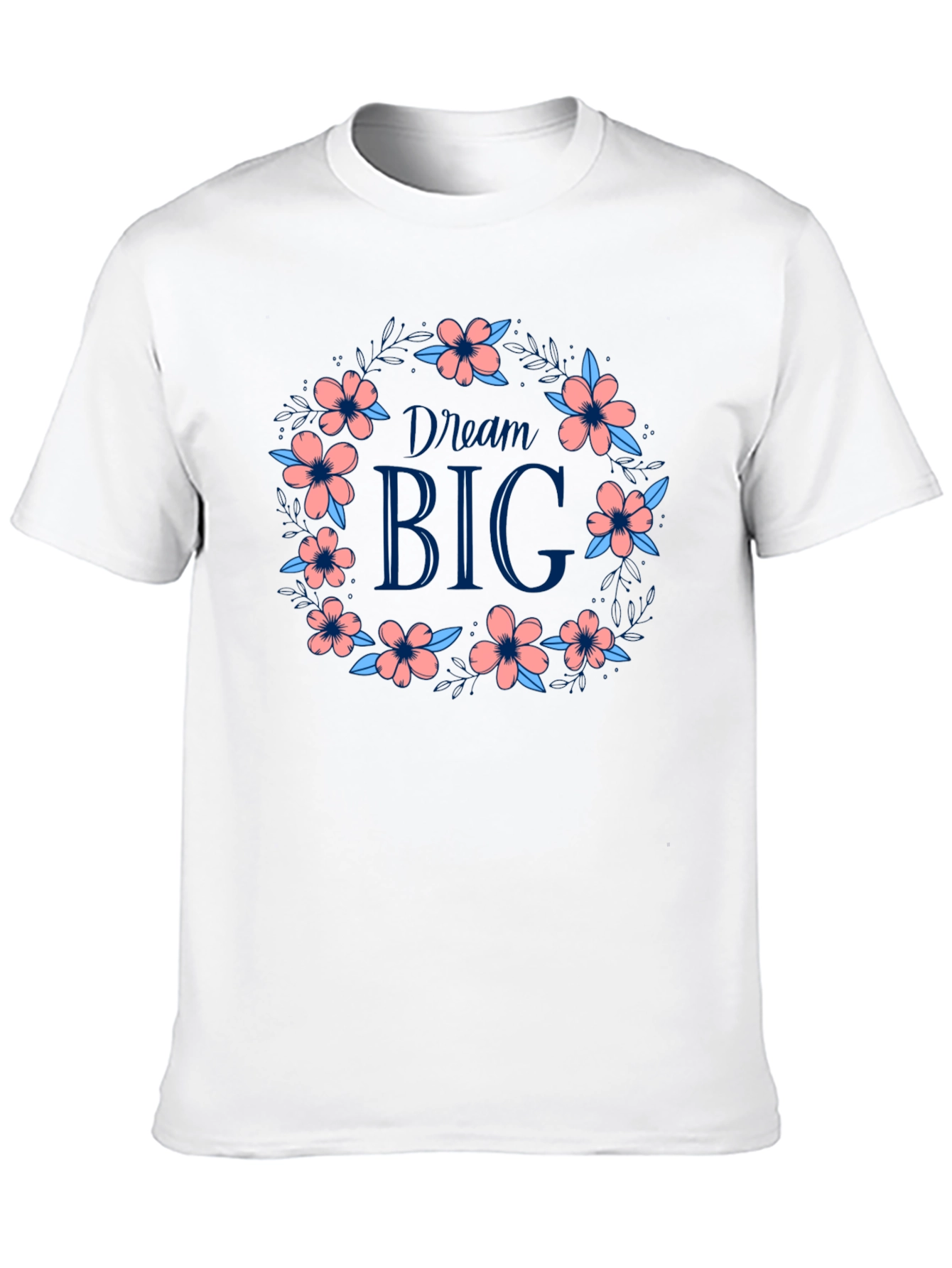 Black Dream Big Floral Wreath Graphic Tee - Black view 10