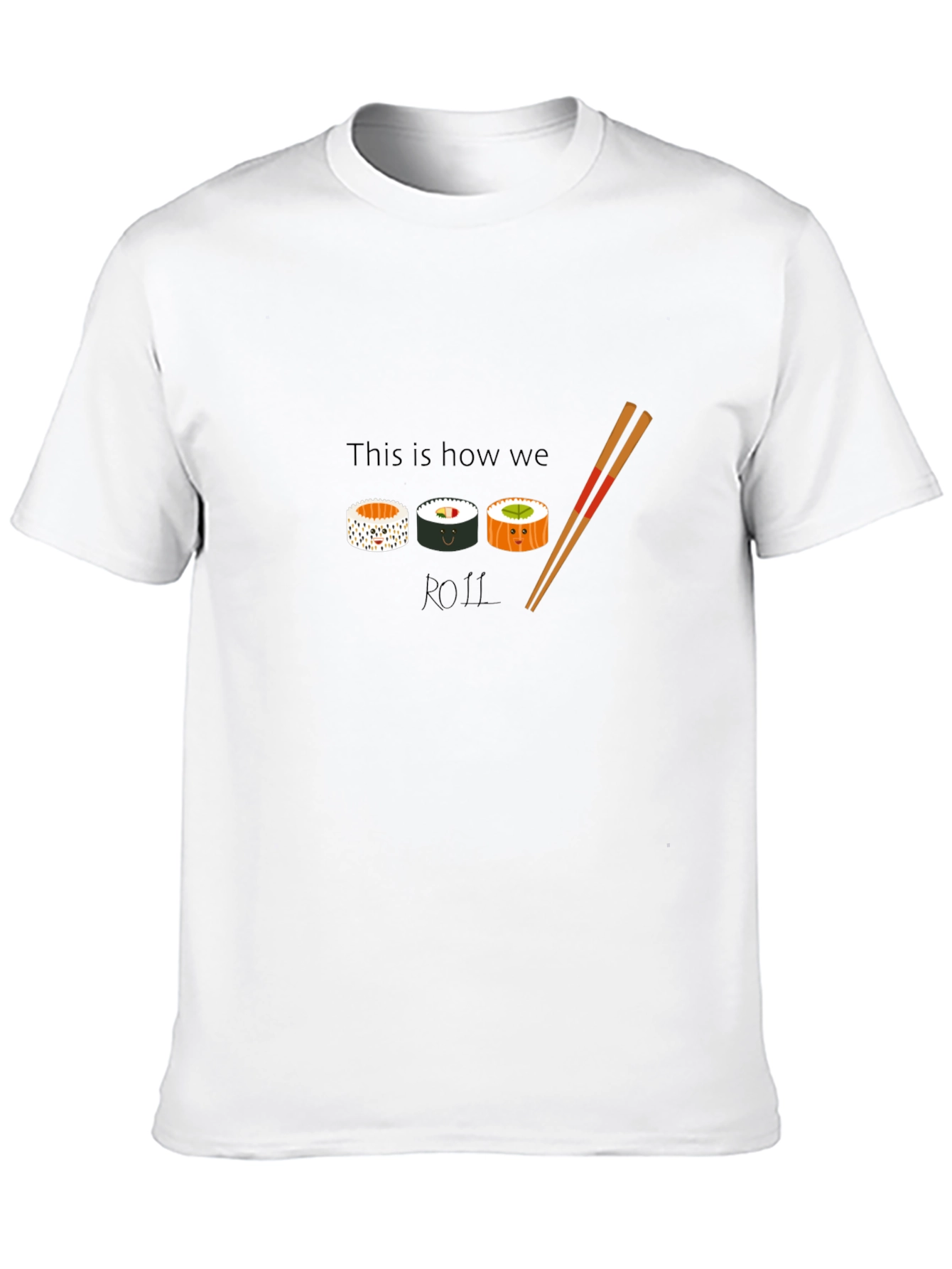 Black Sushi Roll T-Shirt - This Is How We Roll view 10