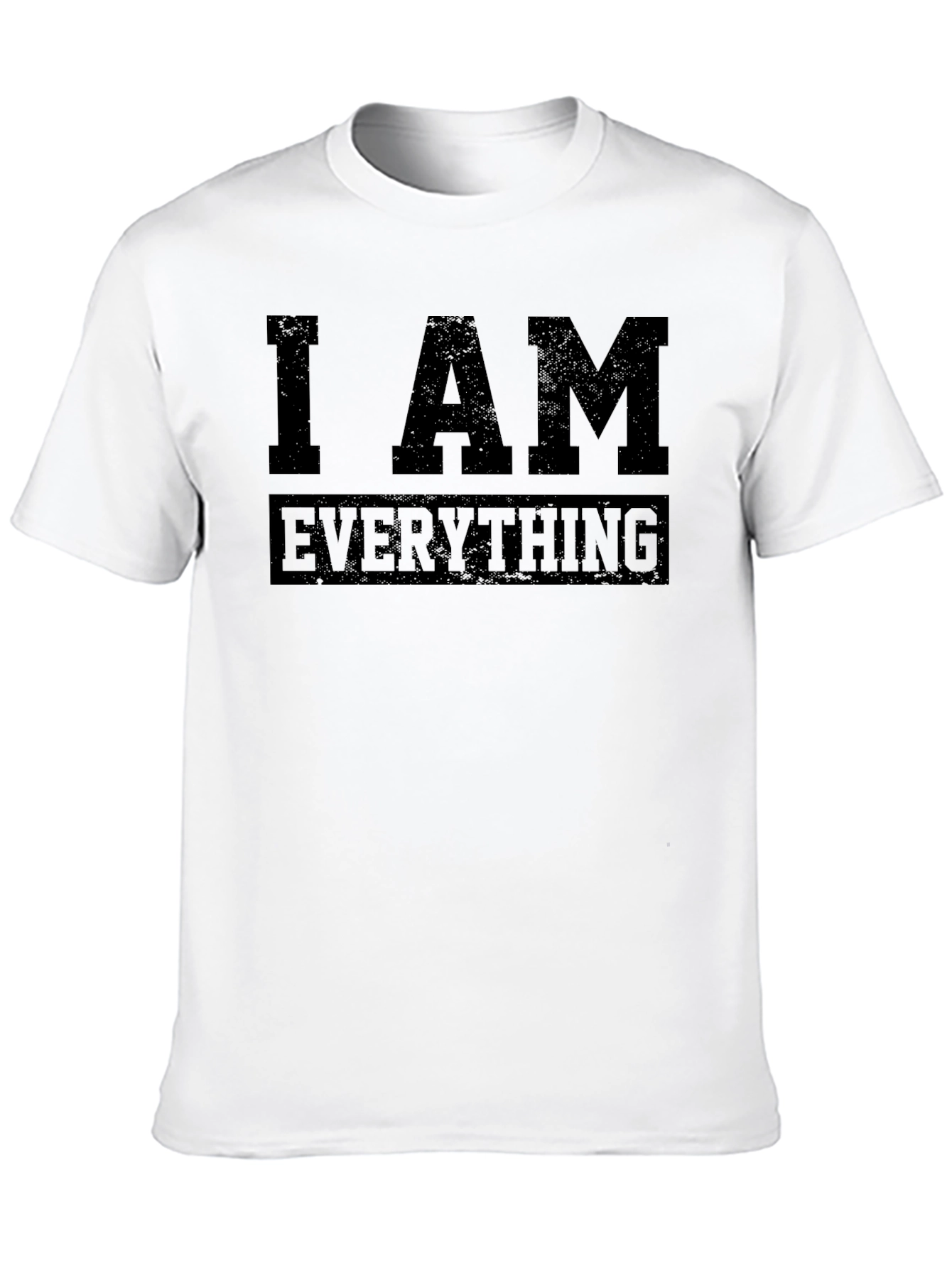 Black I Am Everything Men's Black Graphic Tee view 10