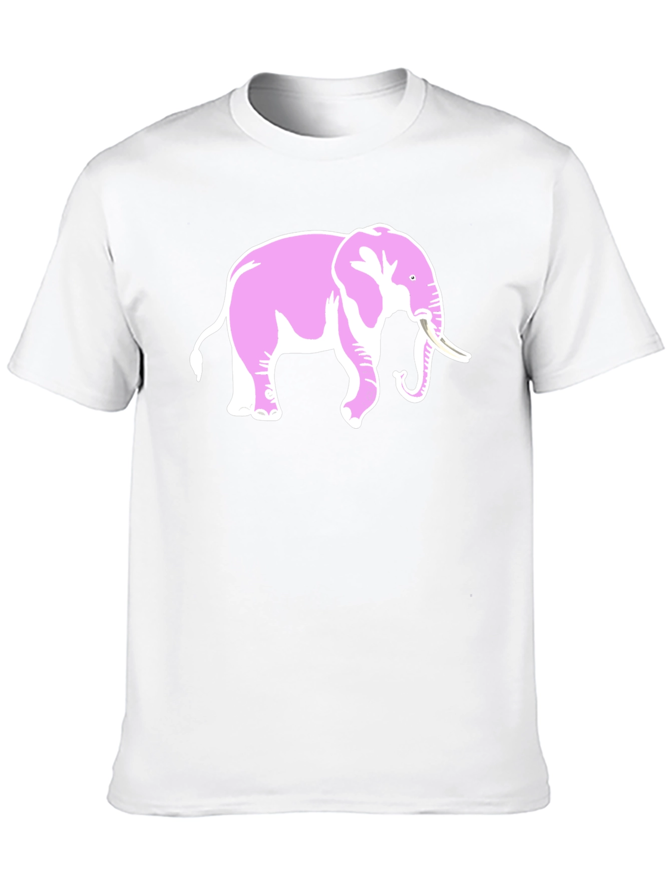 Black Pink Elephant Graphic Black T-Shirt view 10