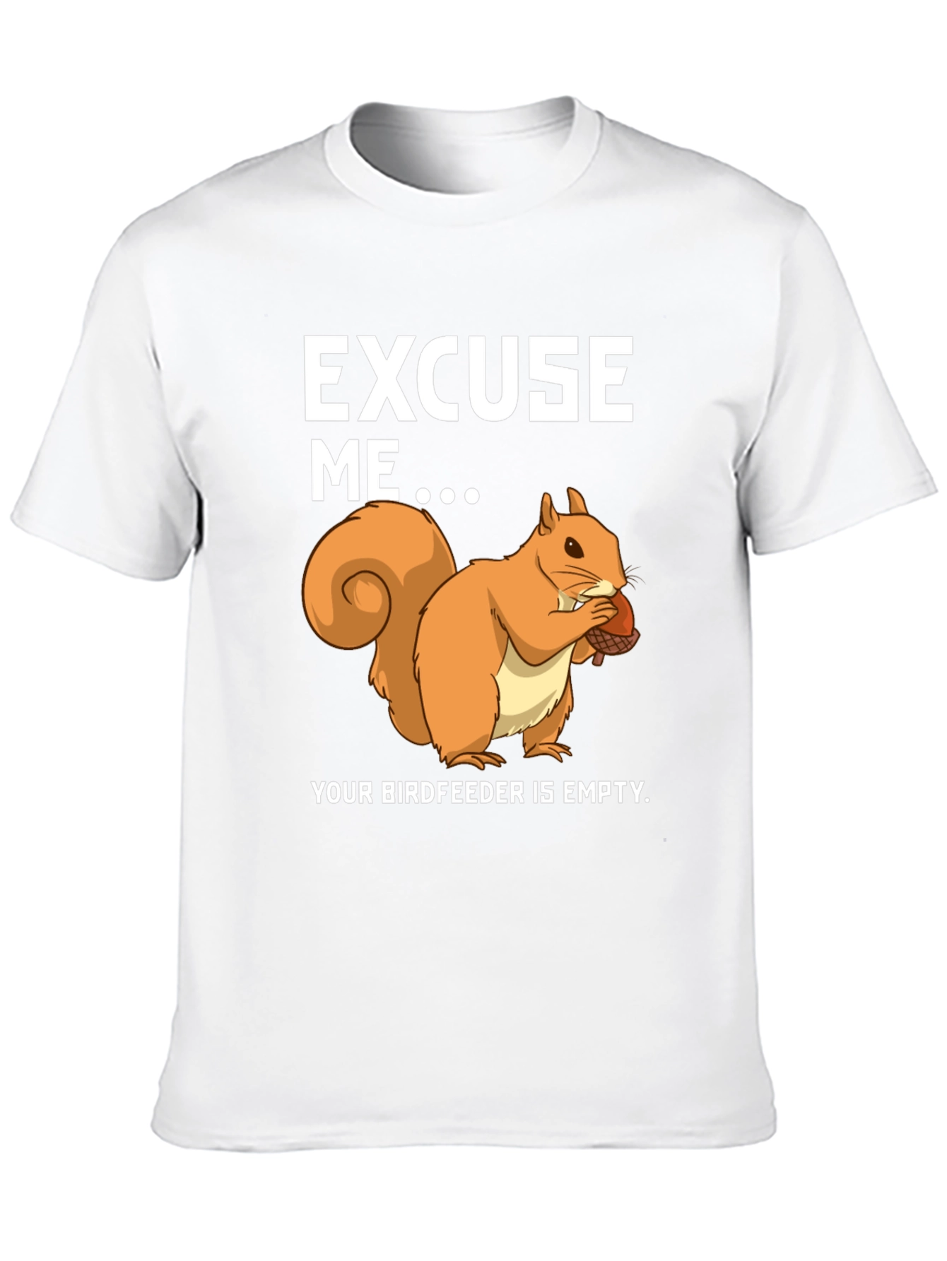 Black Funny Squirrel Birdfeeder T-Shirt view 10