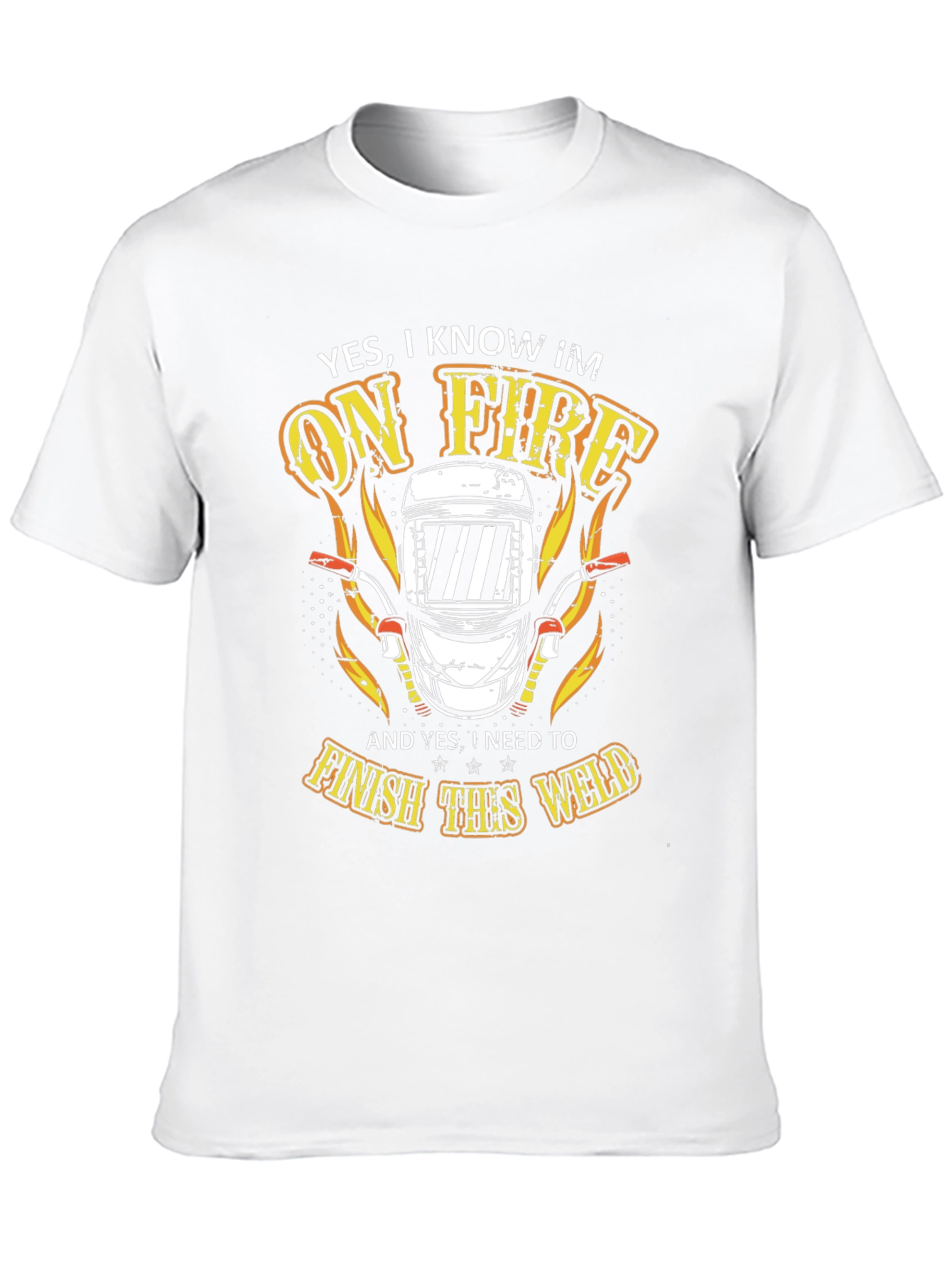 Black Welder On Fire T-Shirt - Finish the Weld view 10