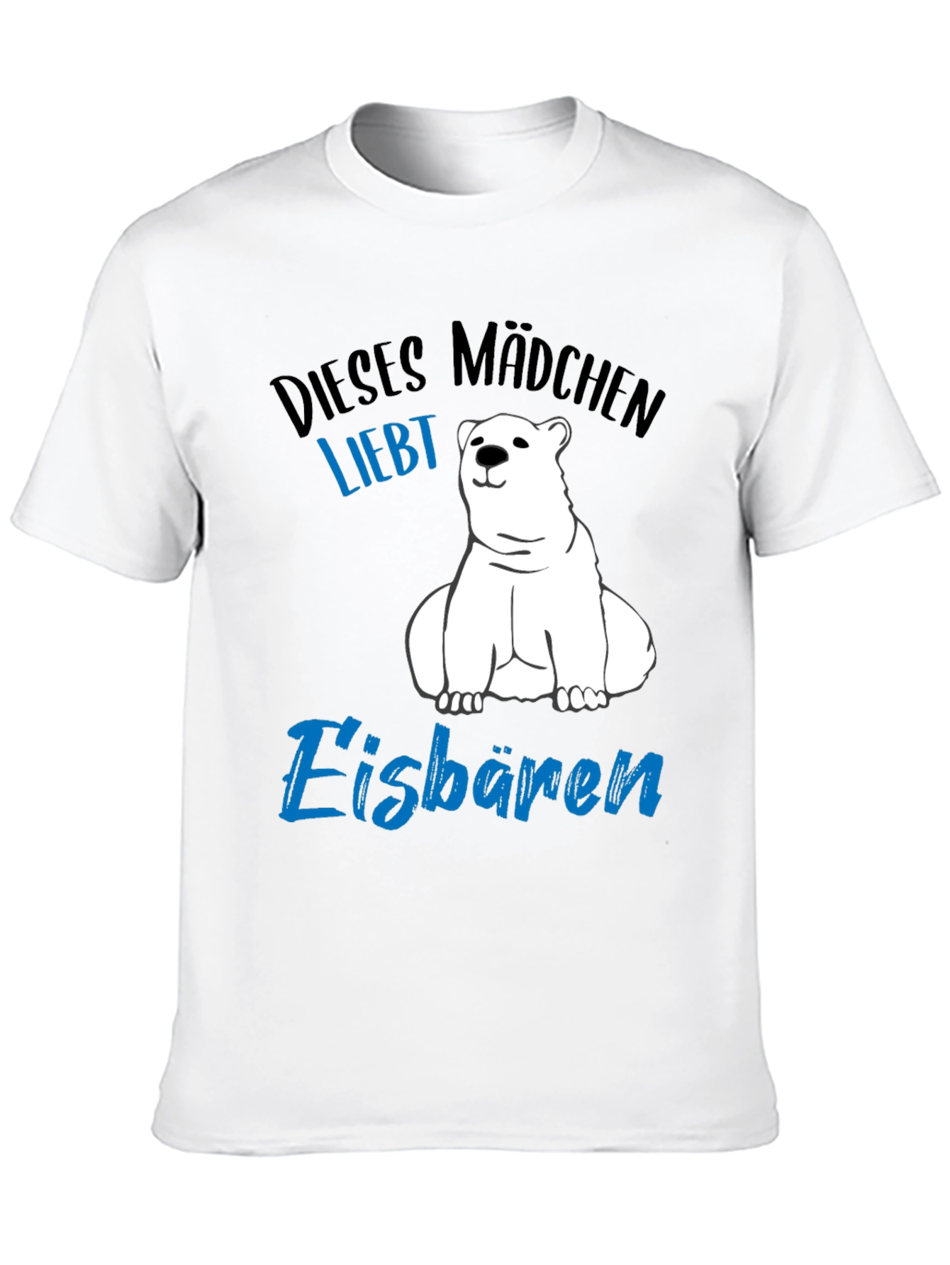 Black Polar Bear Lover T-Shirt - German Text view 10