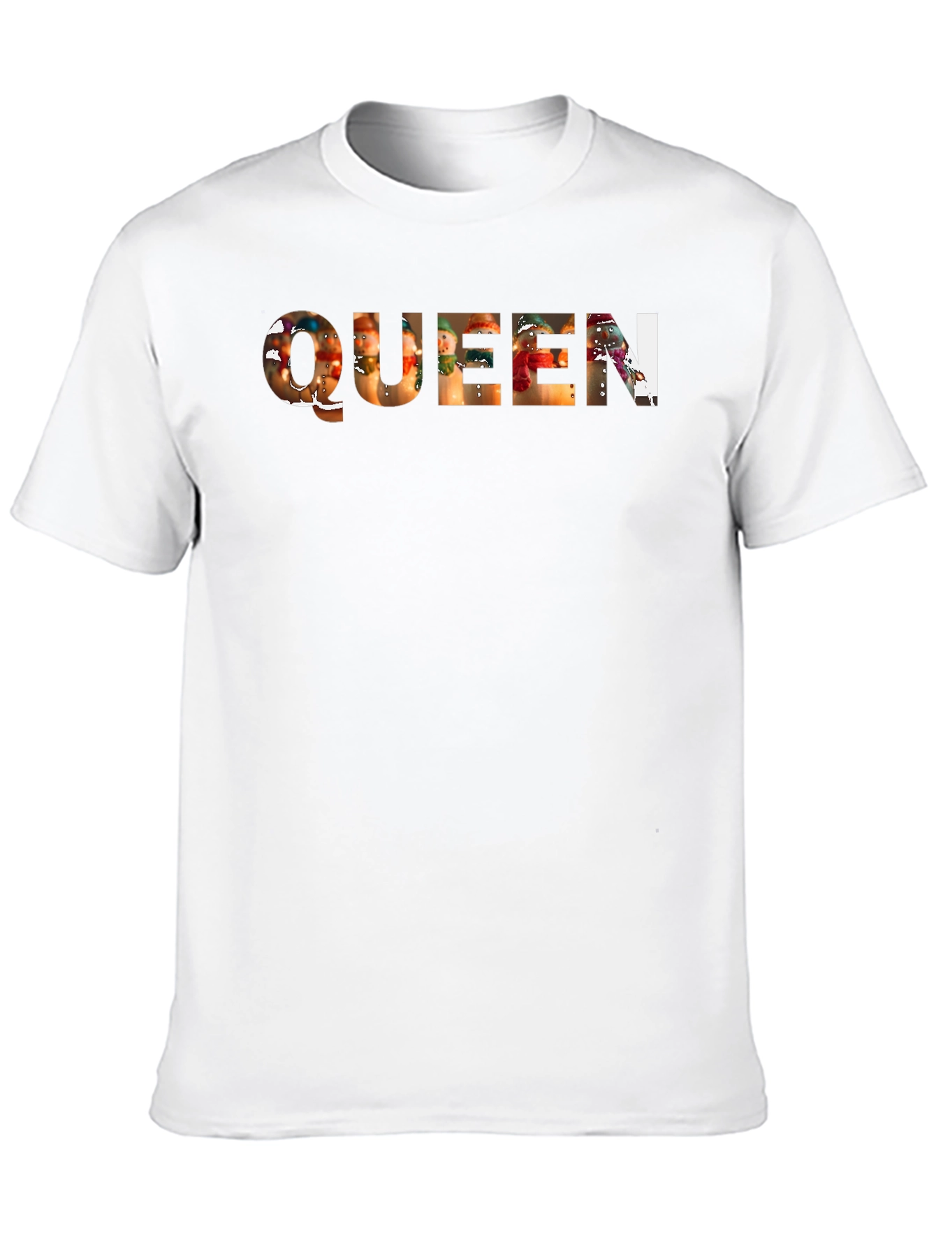 Black Queen Snowman T-Shirt - Festive Holiday Apparel view 10