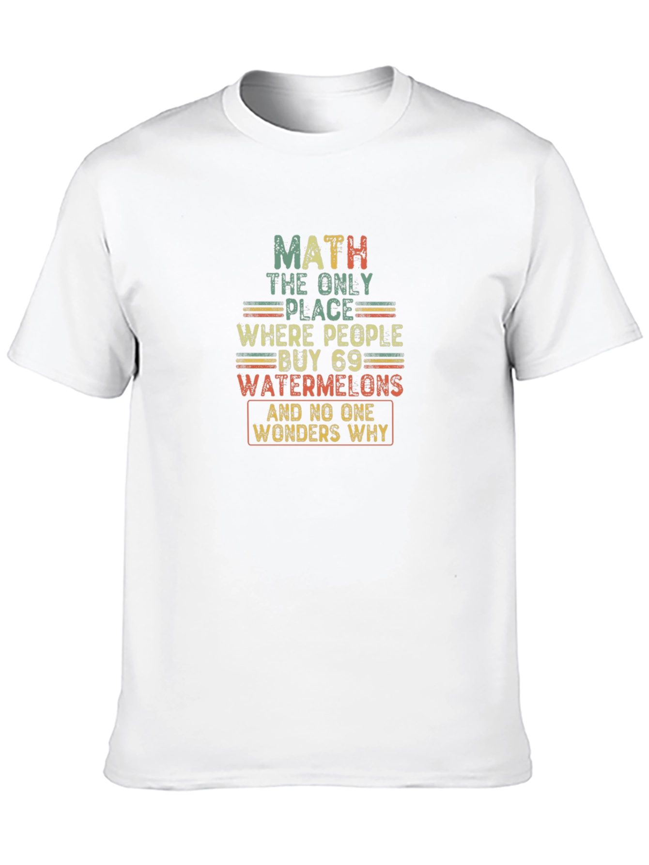 Black Math Watermelons T-Shirt, Funny Math Tee view 10