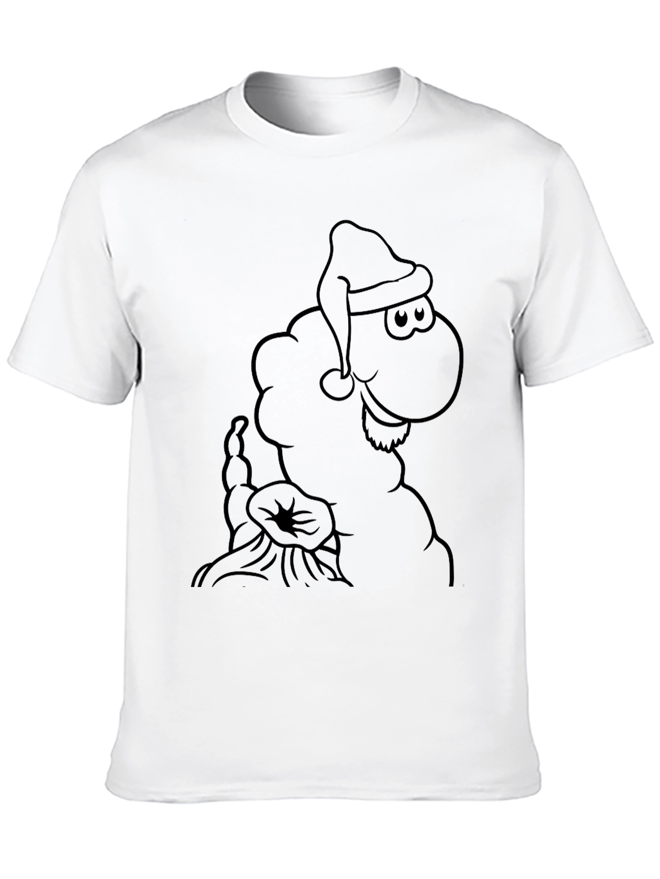 Black Santa Sheep Graphic T-Shirt view 10