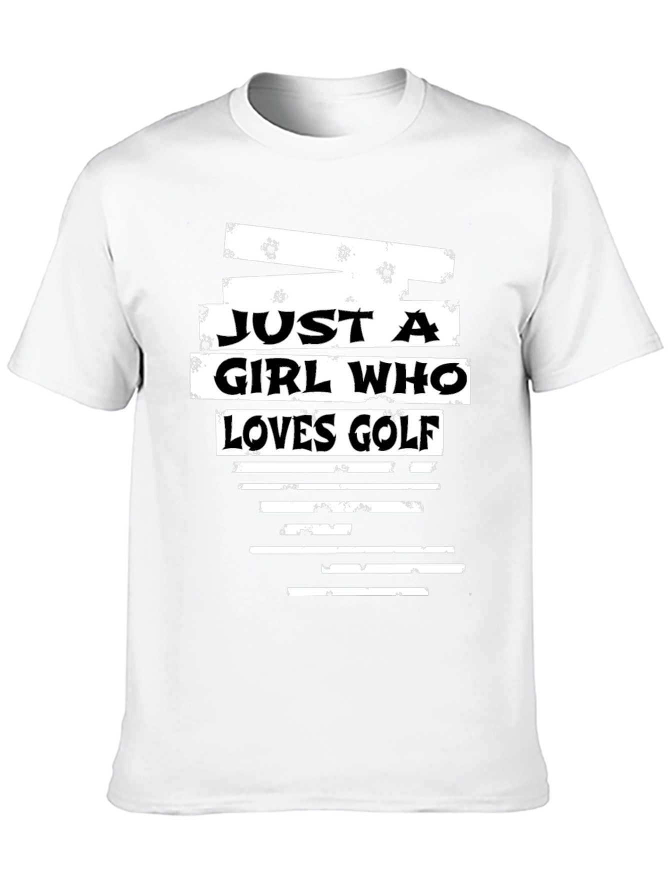 Black Just a Girl Who Loves Golf T-Shirt view 10