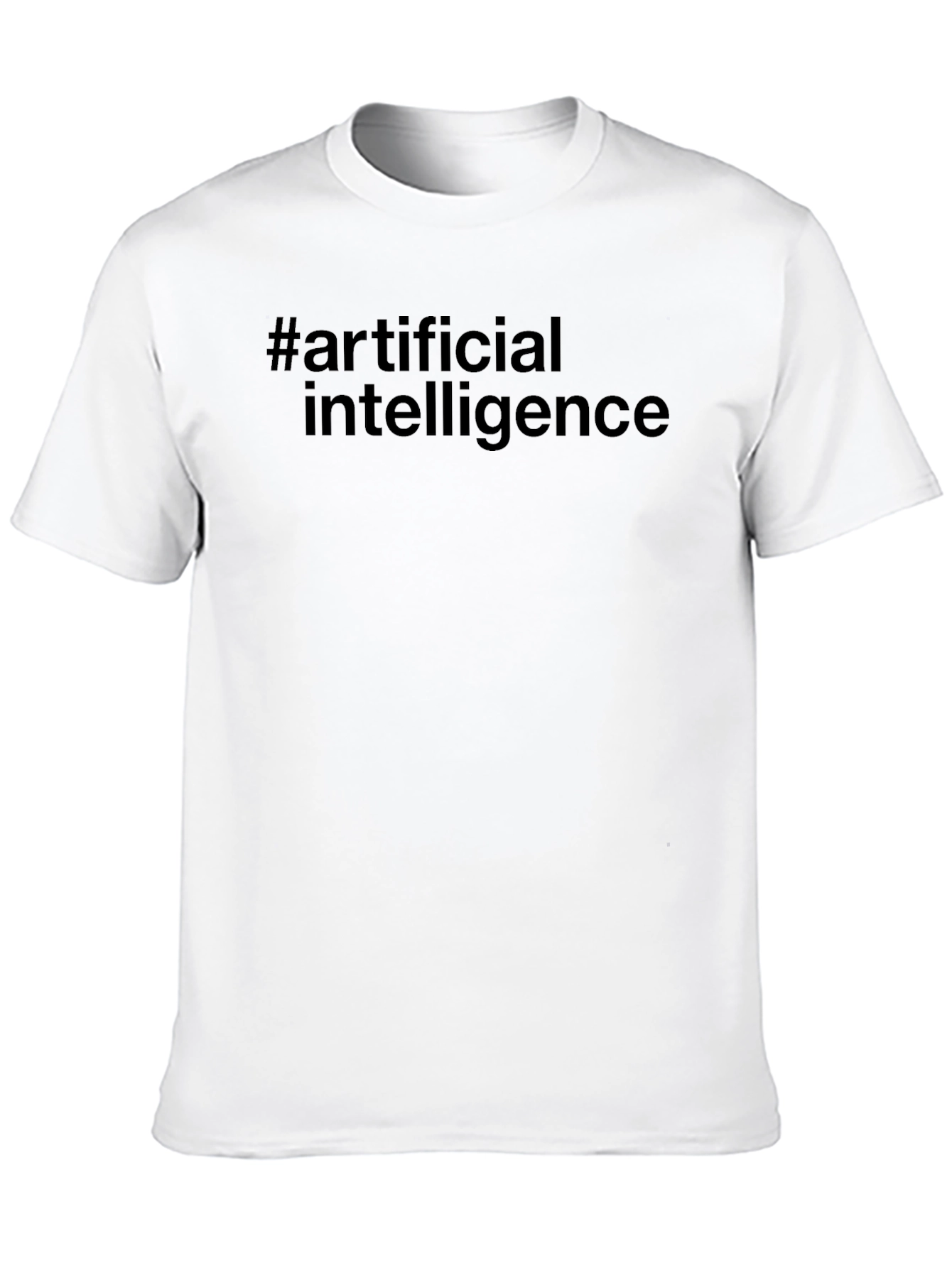 Black Artificial Intelligence Hashtag T-Shirt view 10