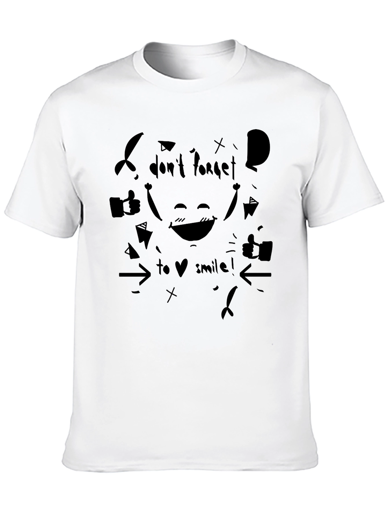 Black Black "Don't Forget to Smile!" Graphic Tee view 10