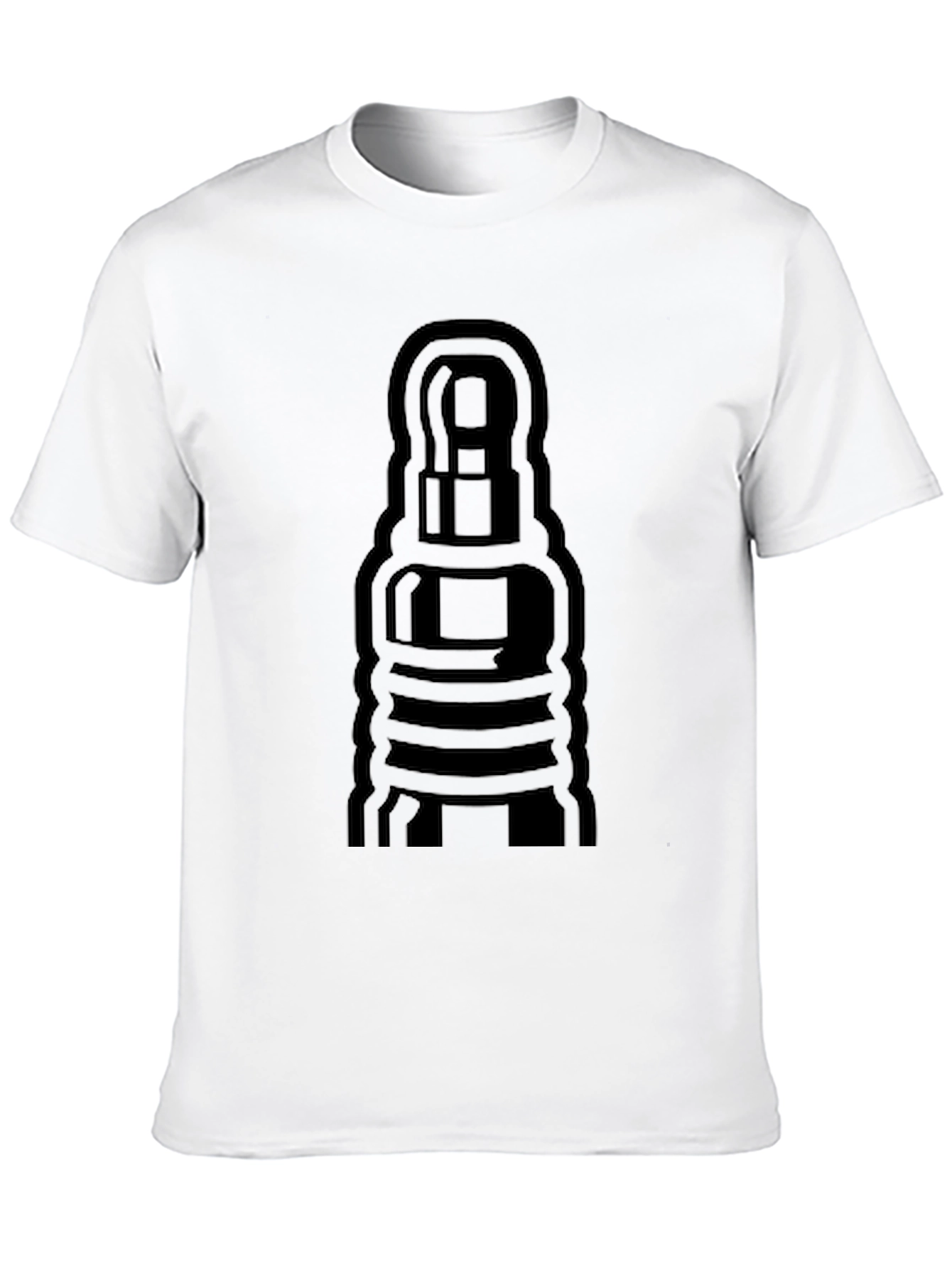 Black Men's Black Graphic Tee - Abstract Design view 10