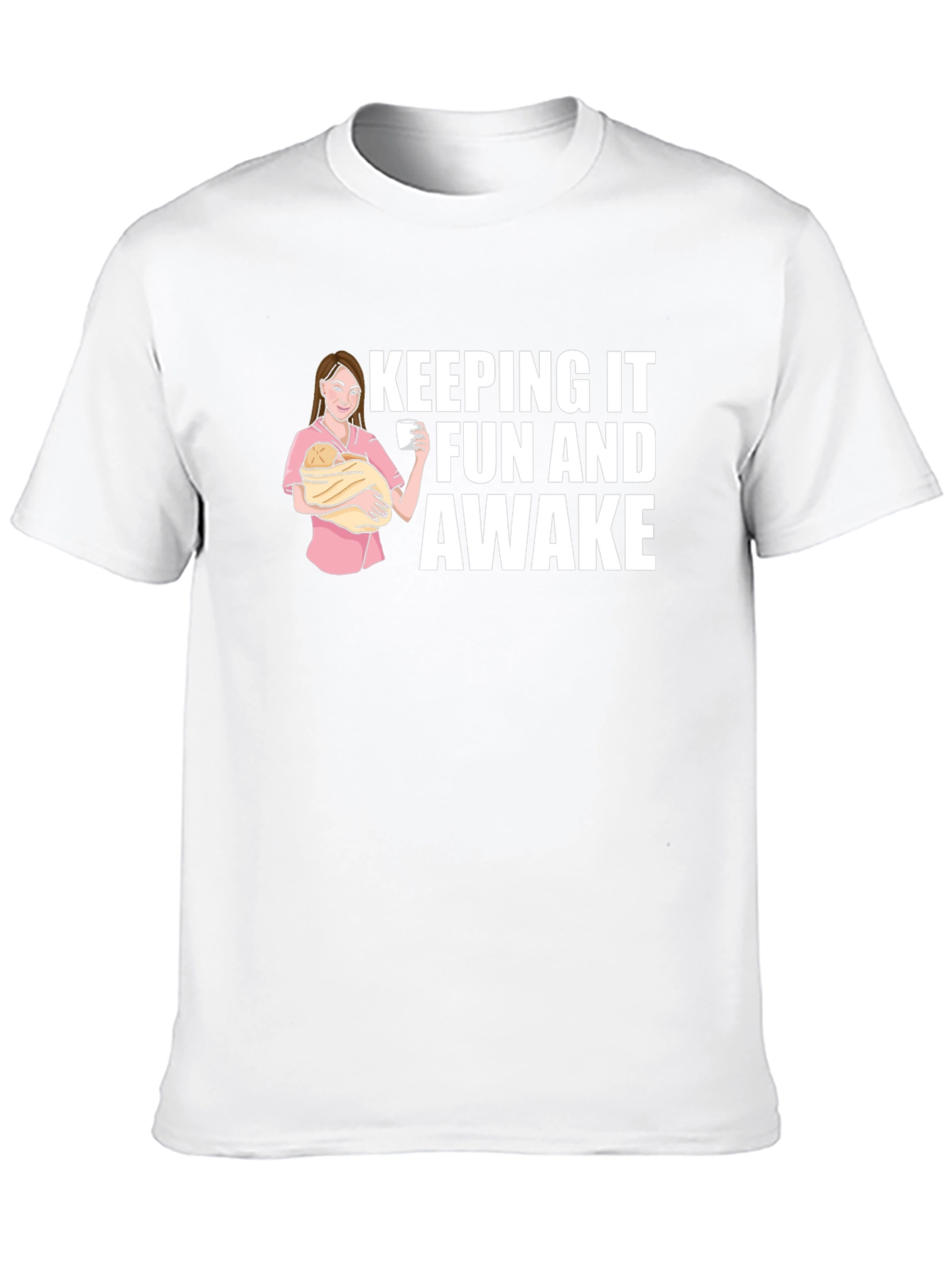 Black Keeping It Fun and Awake Graphic Tee view 10