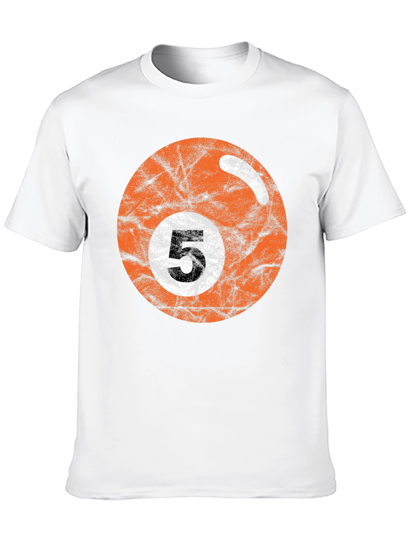 Black Retro Billiards 5 Ball Graphic Tee view 10