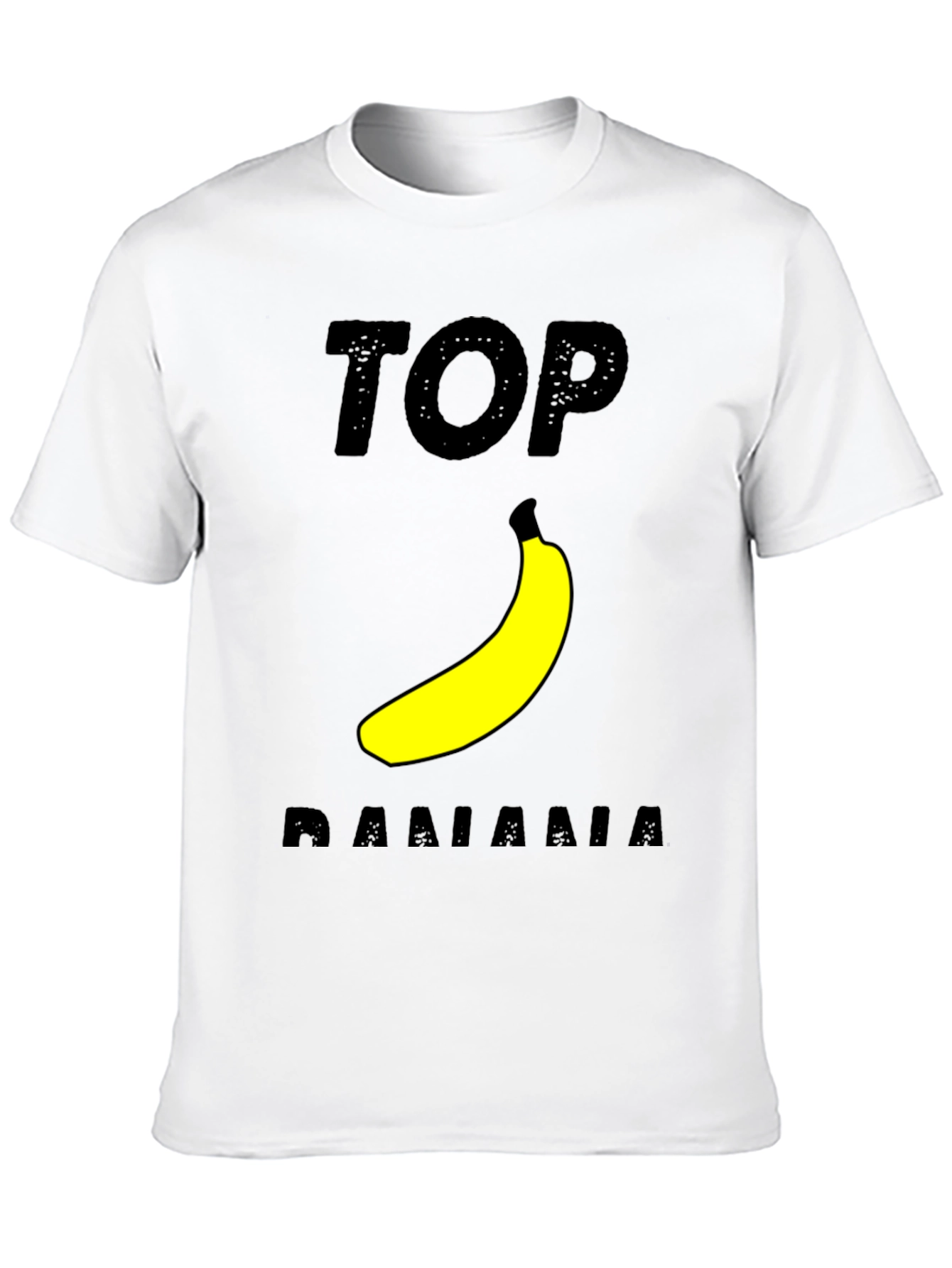 Black Top Banana Graphic T-Shirt - Black Cotton Tee view 10