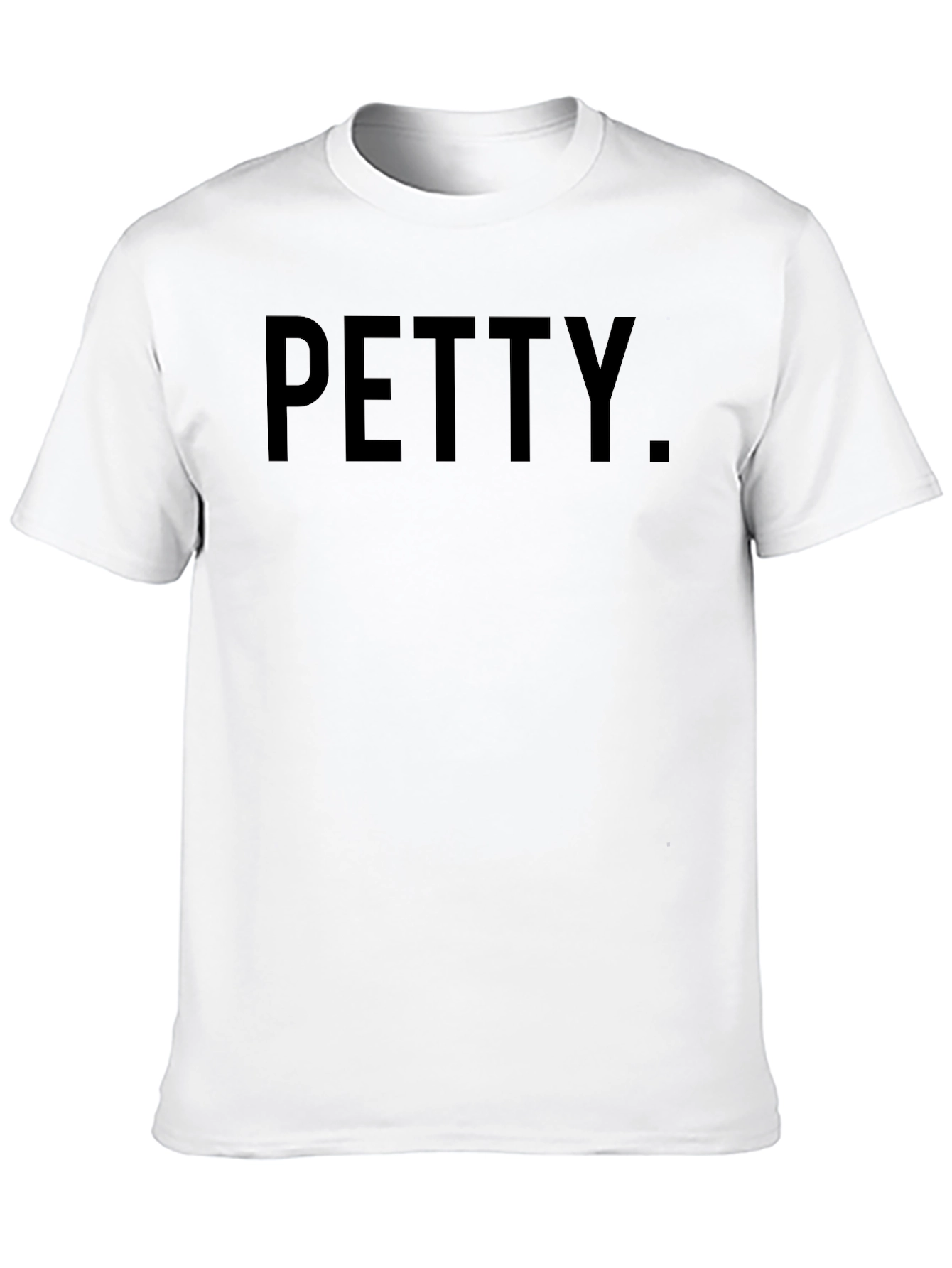 Black Petty T-Shirt - Minimalist Crew Neck Tee view 10