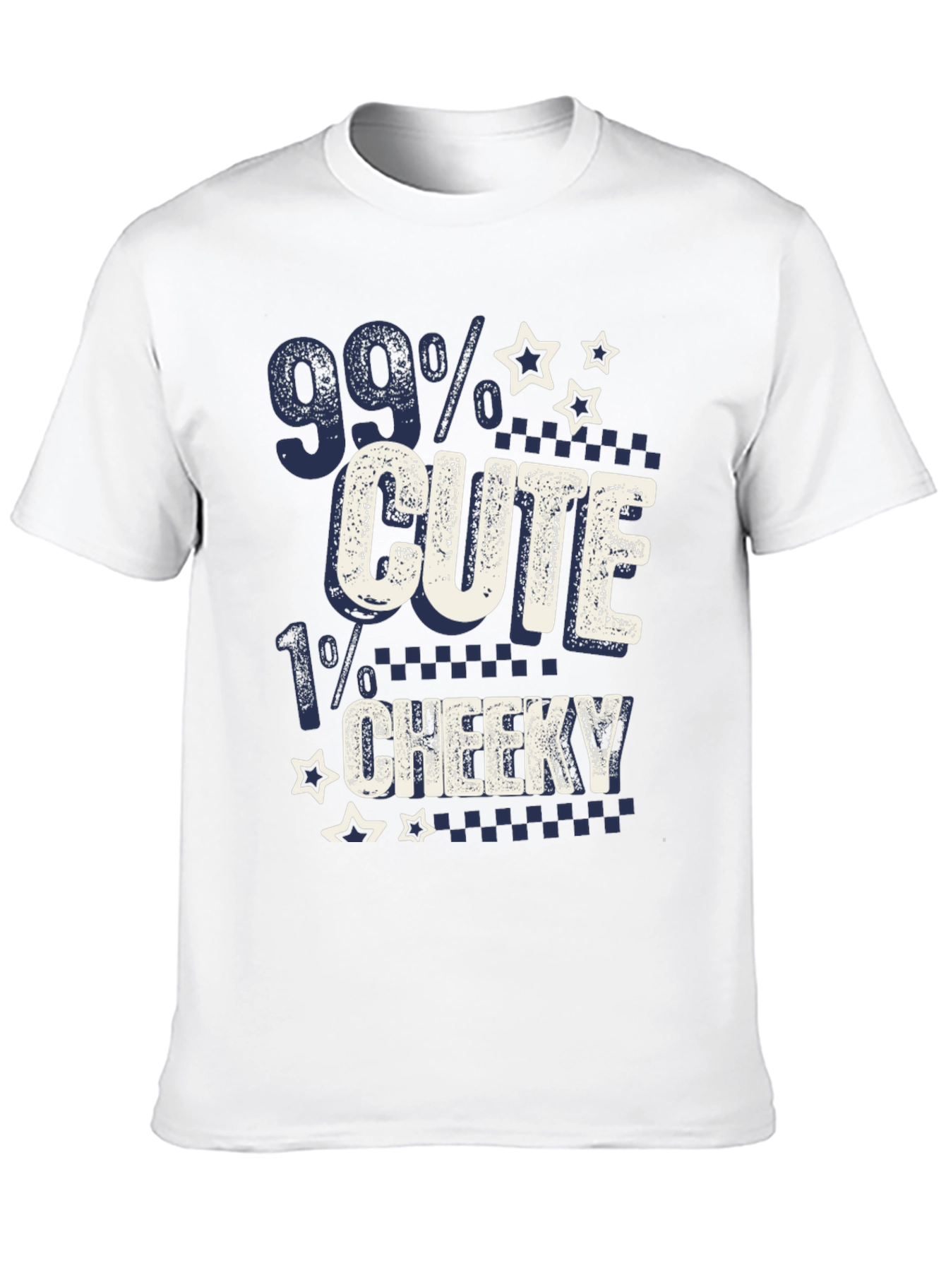 Black 99% Cute 1% Cheeky Graphic T-Shirt view 10