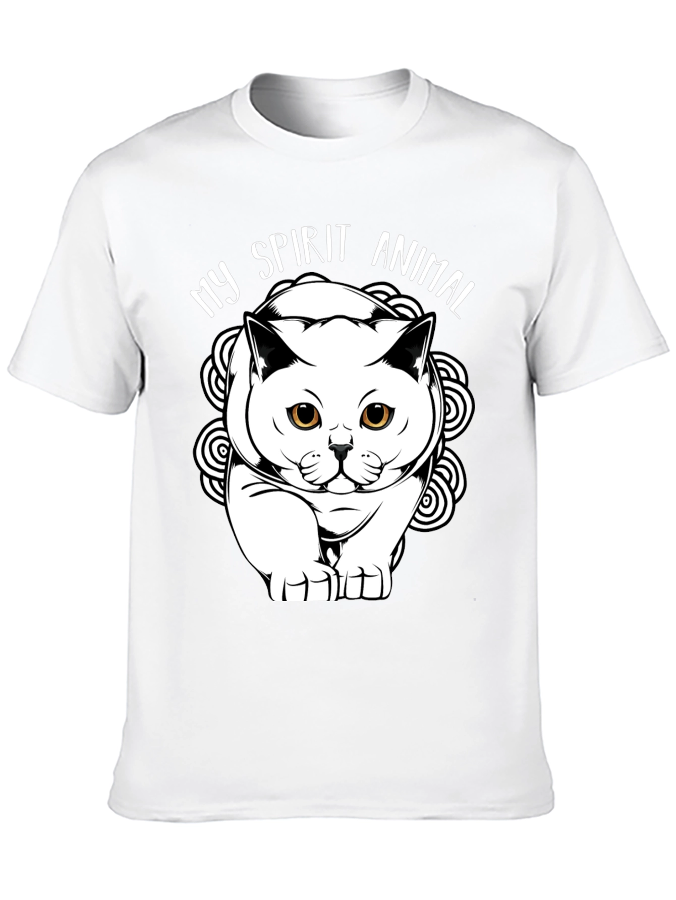 Black My Spirit Animal Cat Graphic T-Shirt view 10