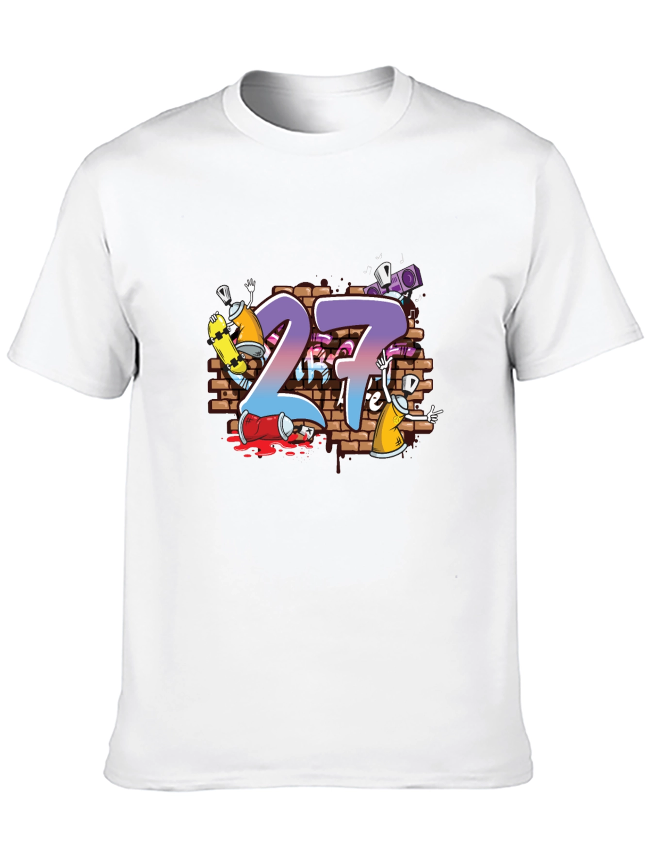 Black Graffiti 27 T-Shirt - Urban Style view 10