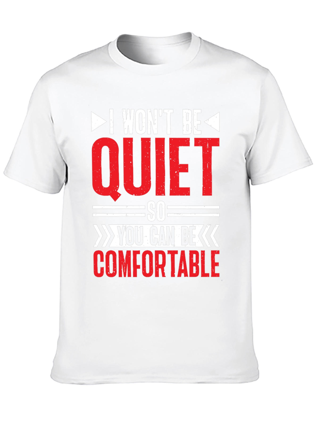 Black I Won't Be Quiet Slogan T-Shirt view 10