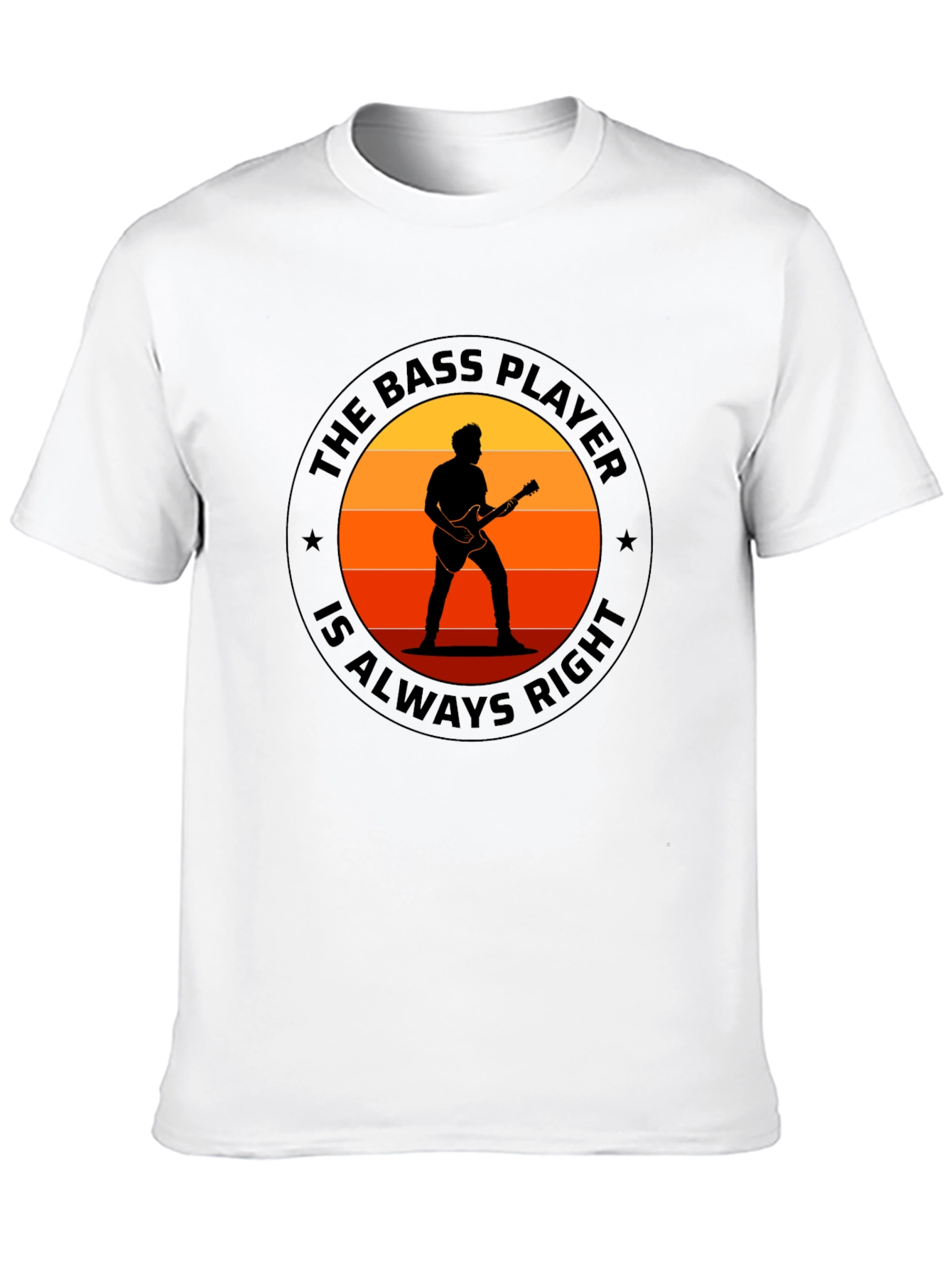 Black Bass Player Always Right Black T-Shirt view 10
