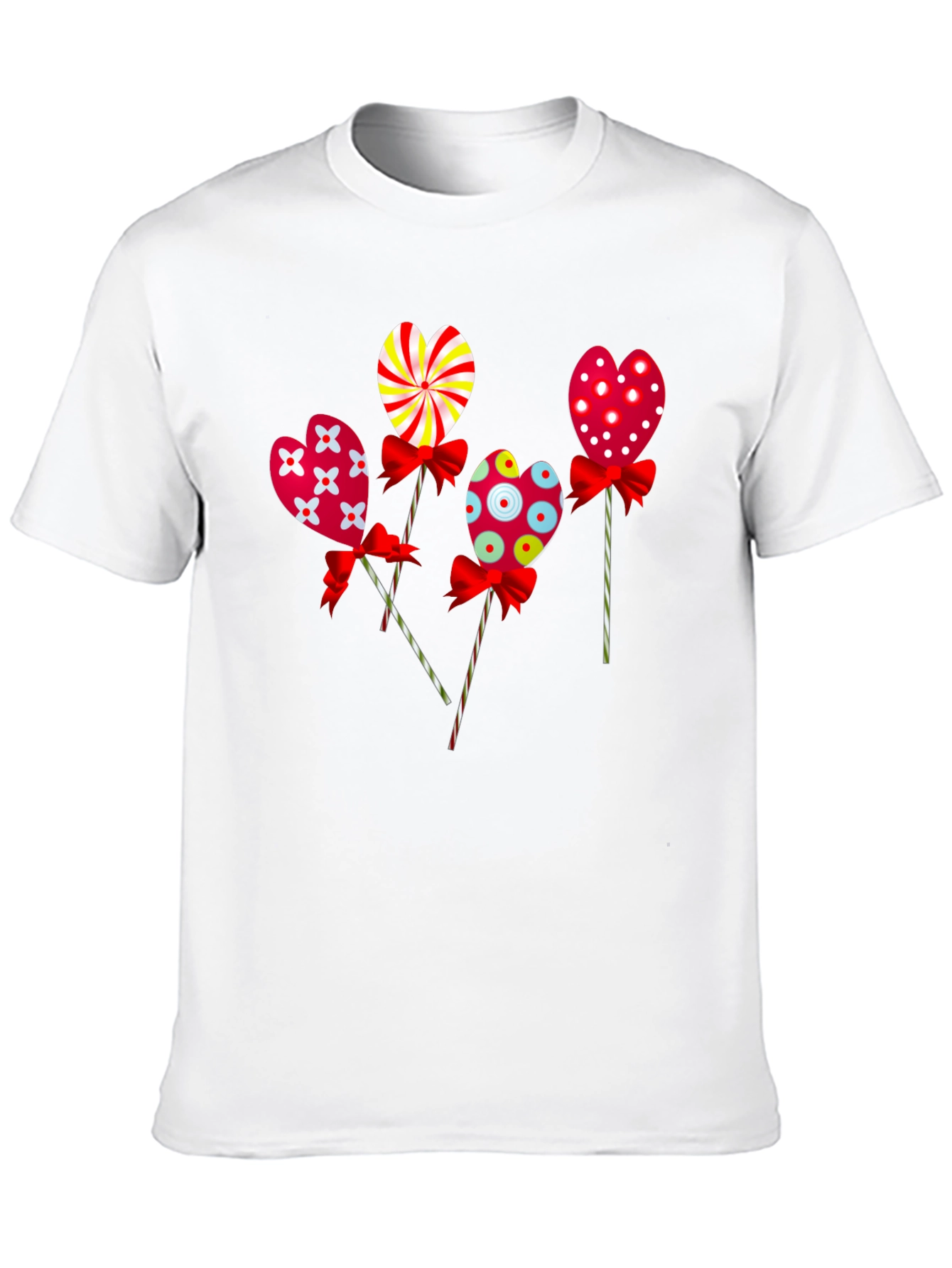 Black Heart Lollipop Graphic Tee - Cute Candy Design view 10