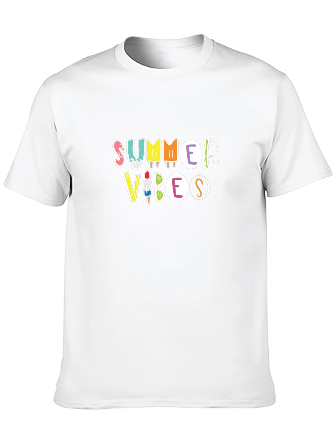 Black Summer Vibes Graphic Black T-Shirt view 10