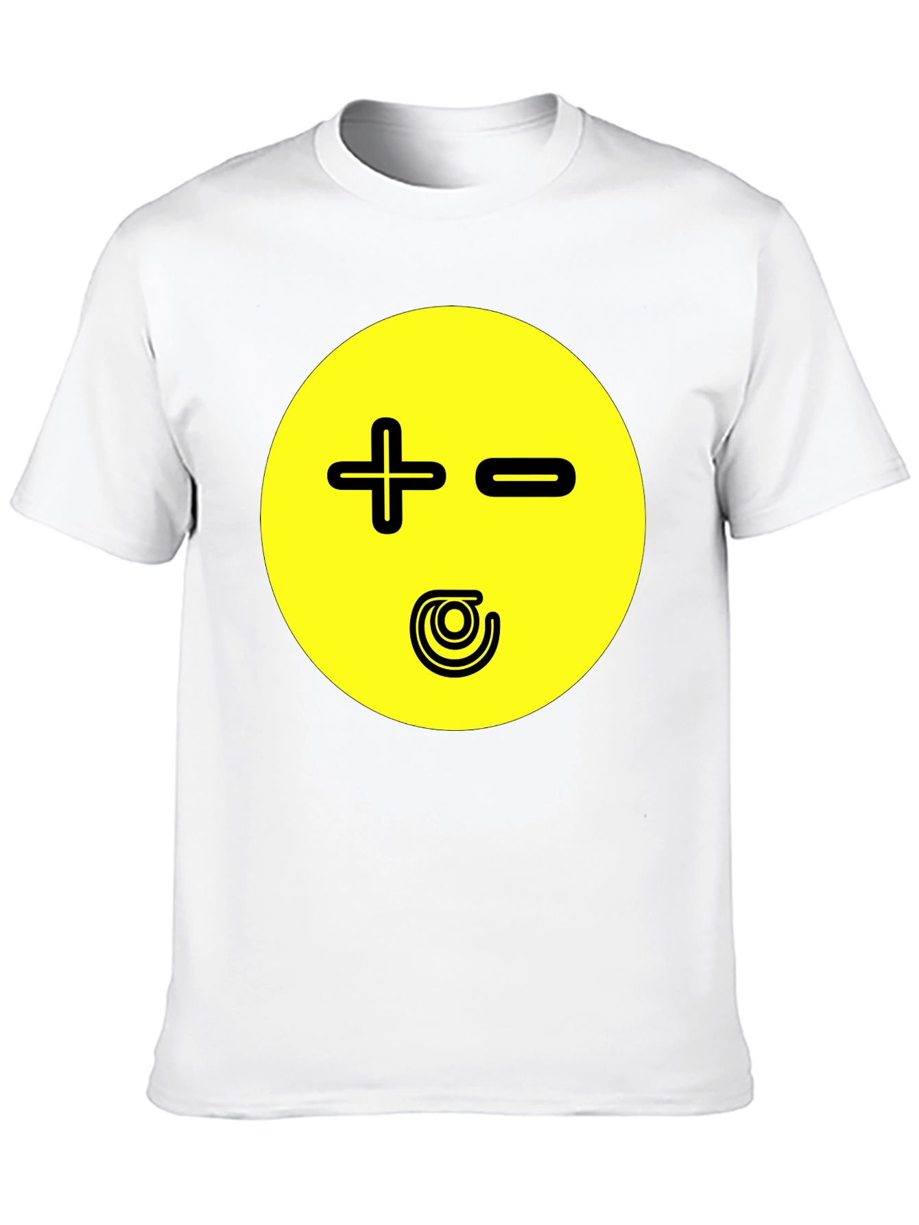 Black Novelty Graphic Print T-Shirt - Plus Minus Design view 10