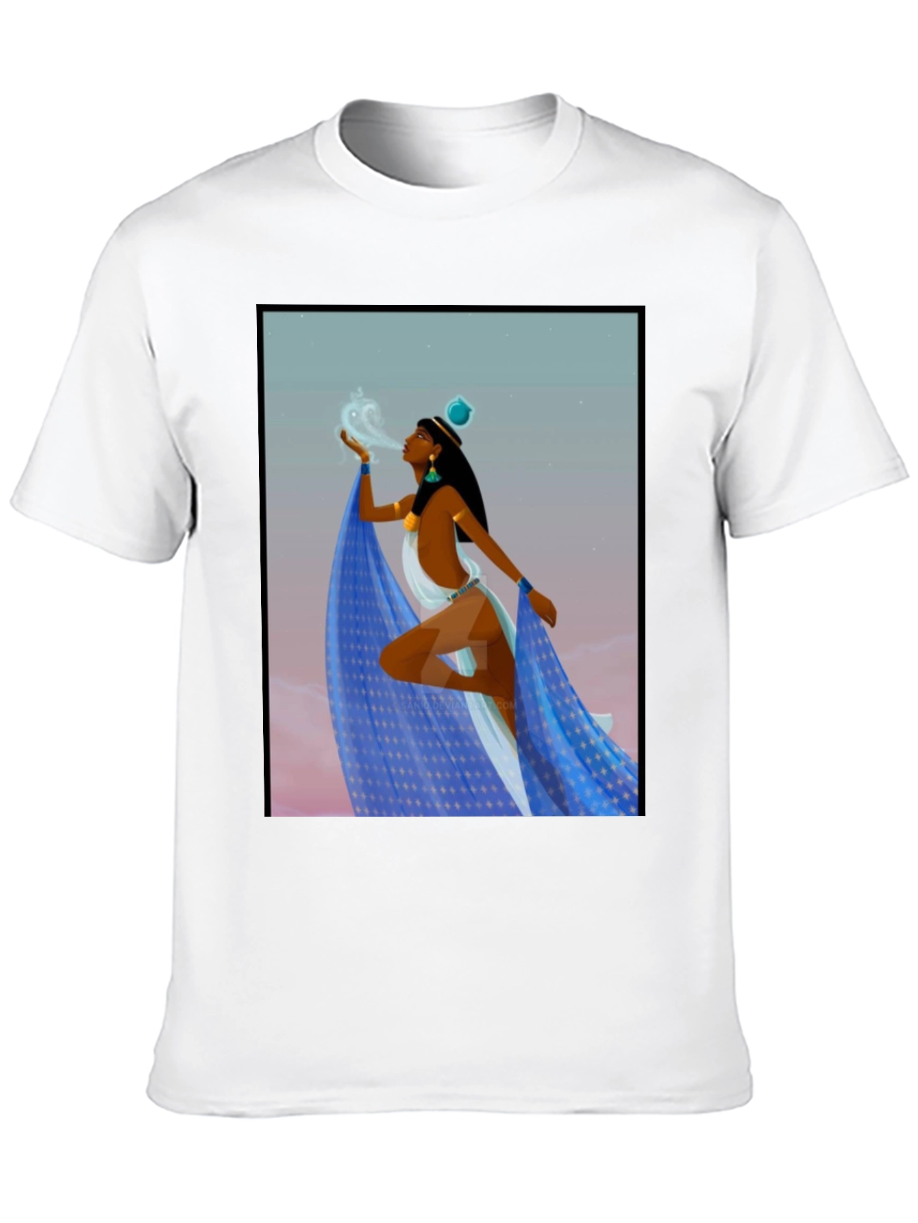 Black Egyptian Woman Design Black T-Shirt view 10