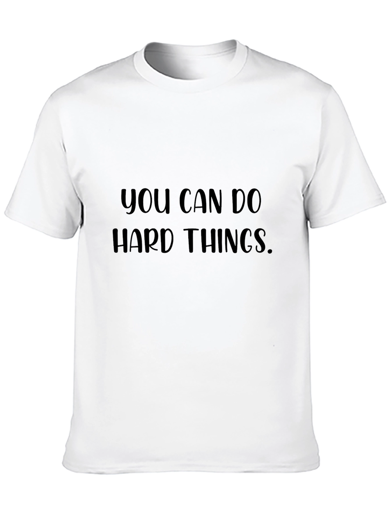 Black Inspirational Graphic Tee - You Can Do Hard Things view 10