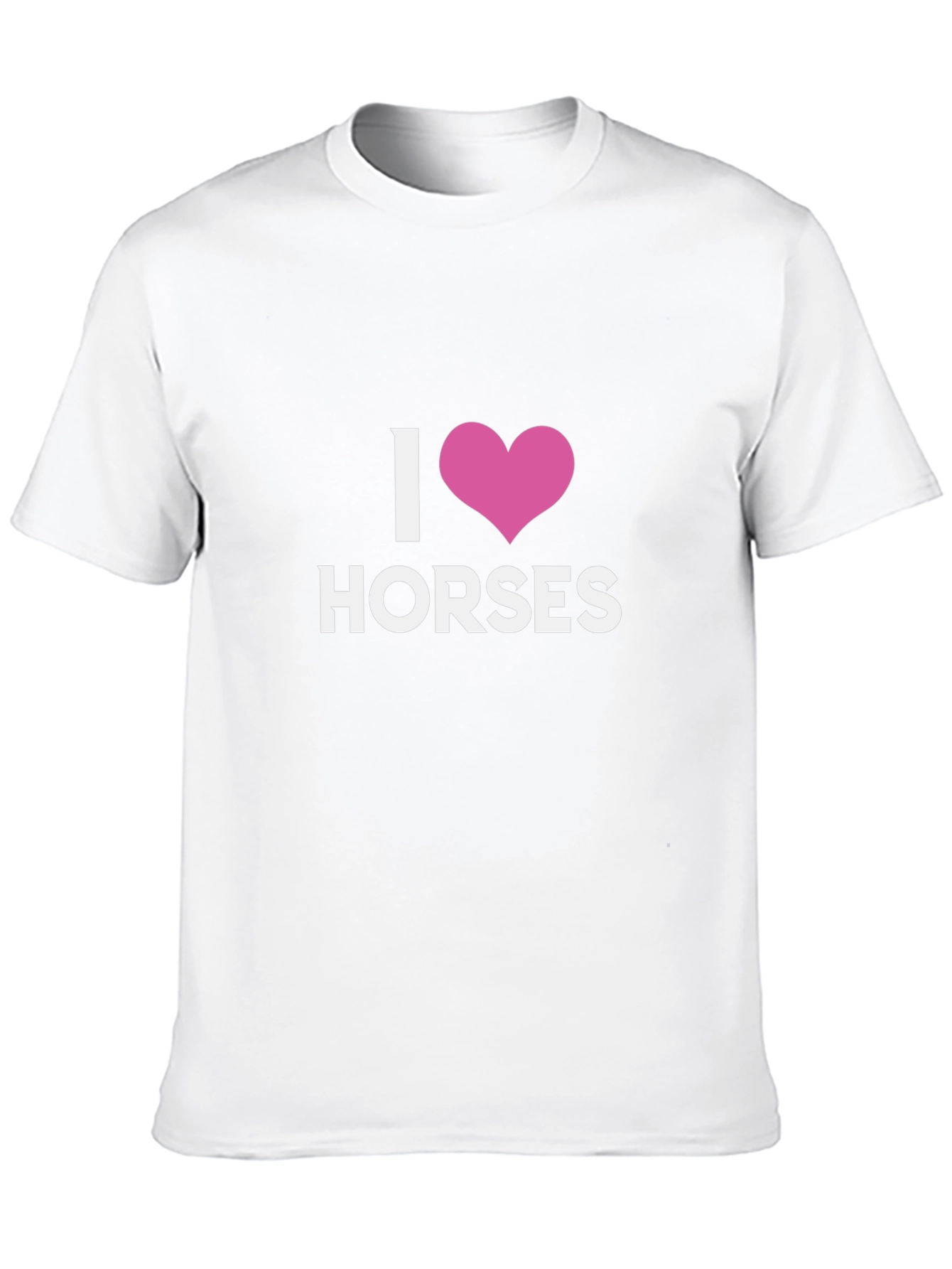 Black I Love Horses Graphic Tee - Black Cotton T-Shirt view 10