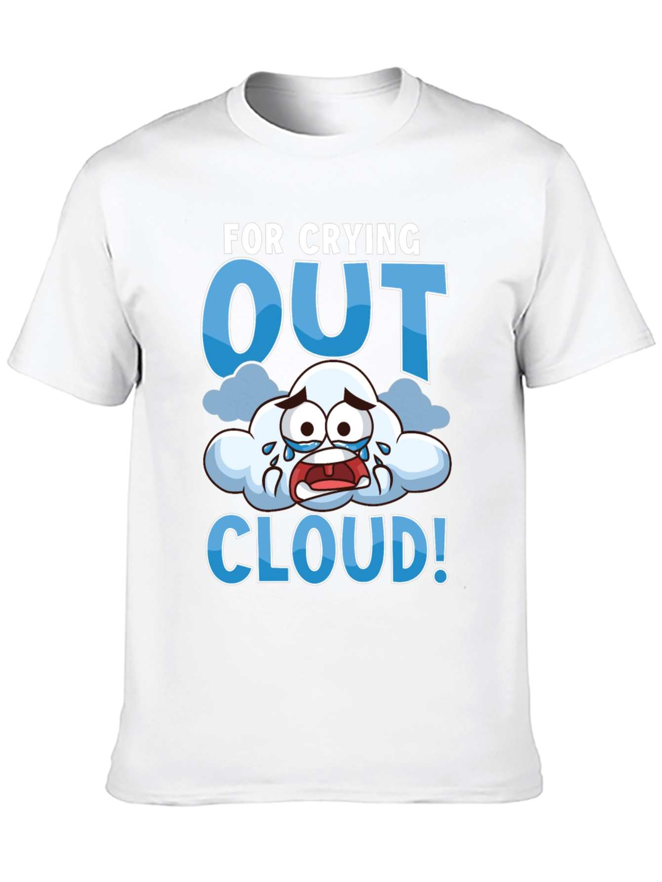 Black Crying Out Cloud T-Shirt - Funny Weather Tee view 10