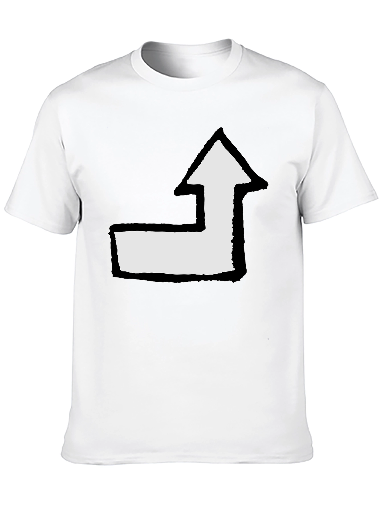 Black Arrow Graphic Tee - Black Cotton Casual T-Shirt view 10