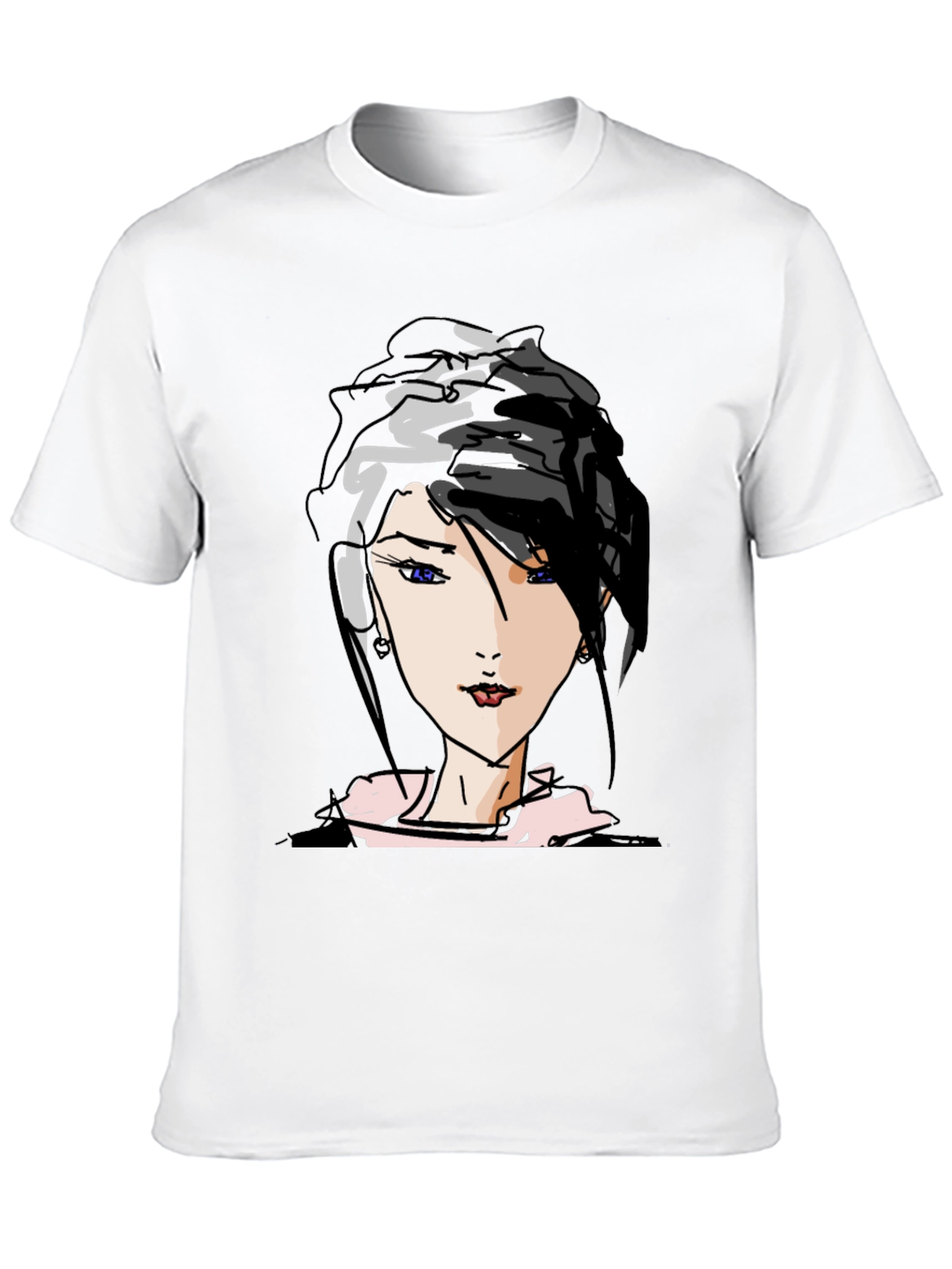 Black Anime Girl Graphic Tee - Trendy Black T-Shirt view 10