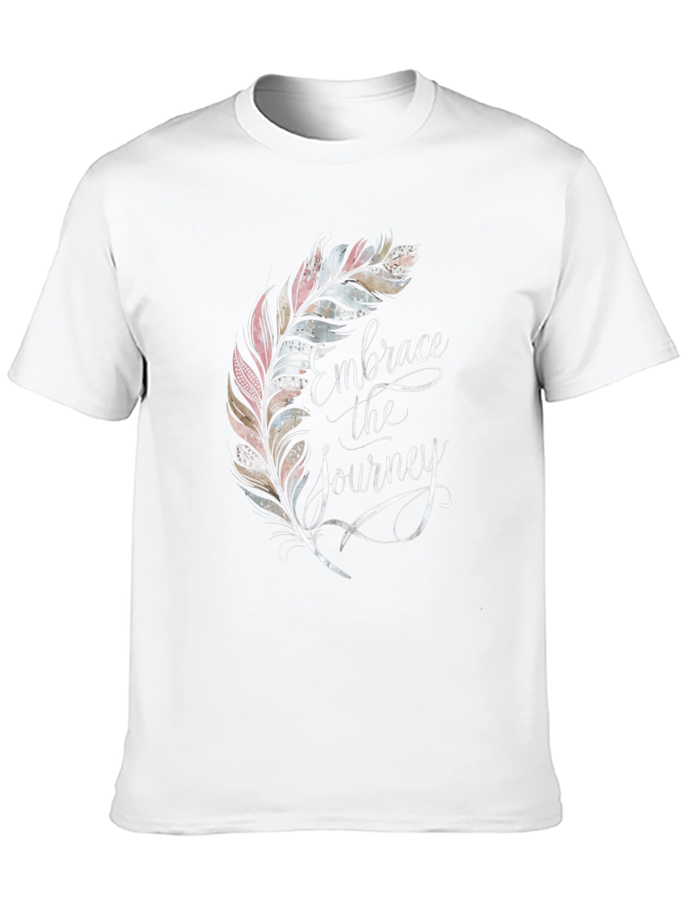 Embrace the Journey Feather Graphic T-Shirt - 10