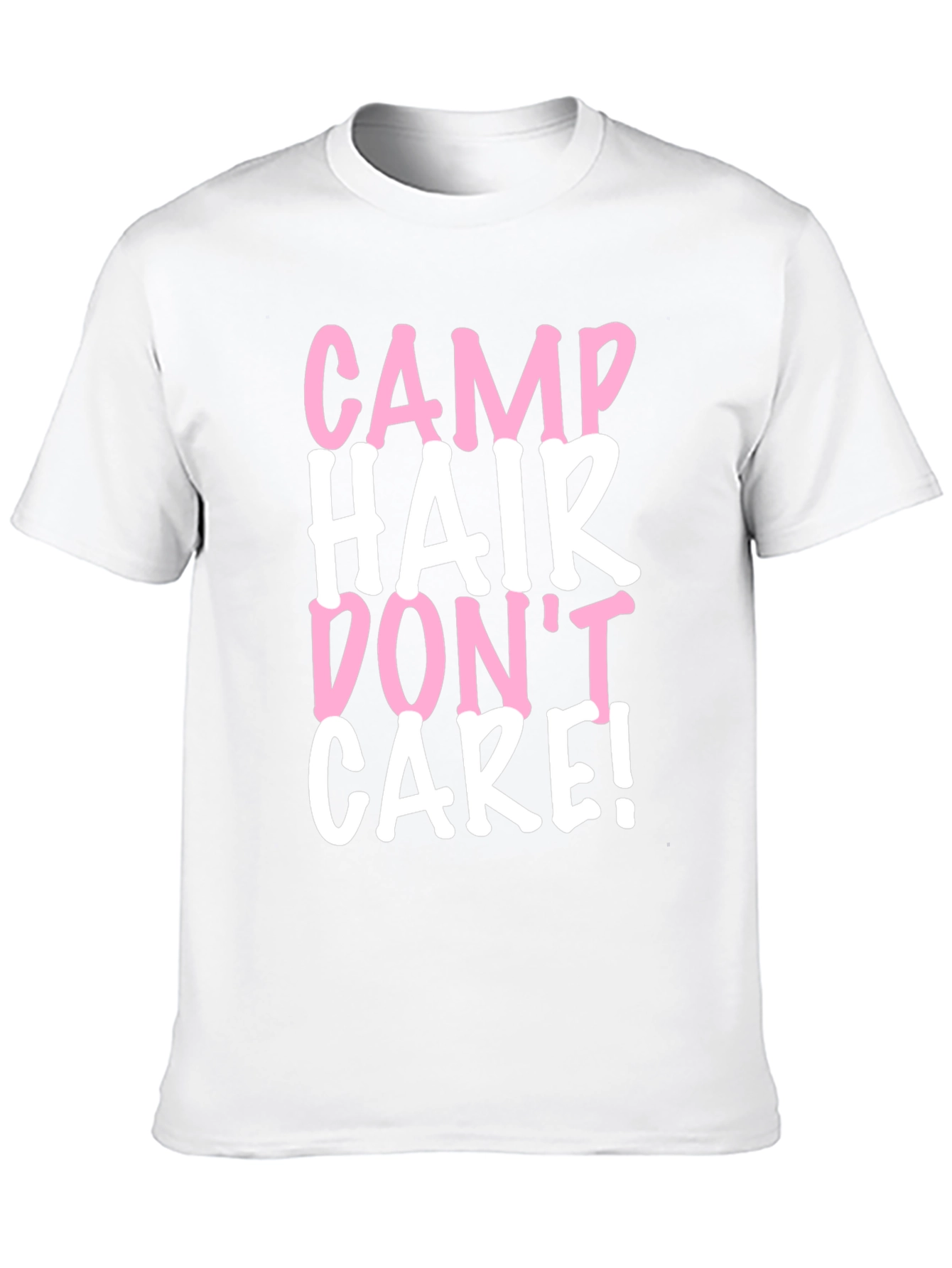Black Camp Hair Don't Care Black Cotton Tee view 10