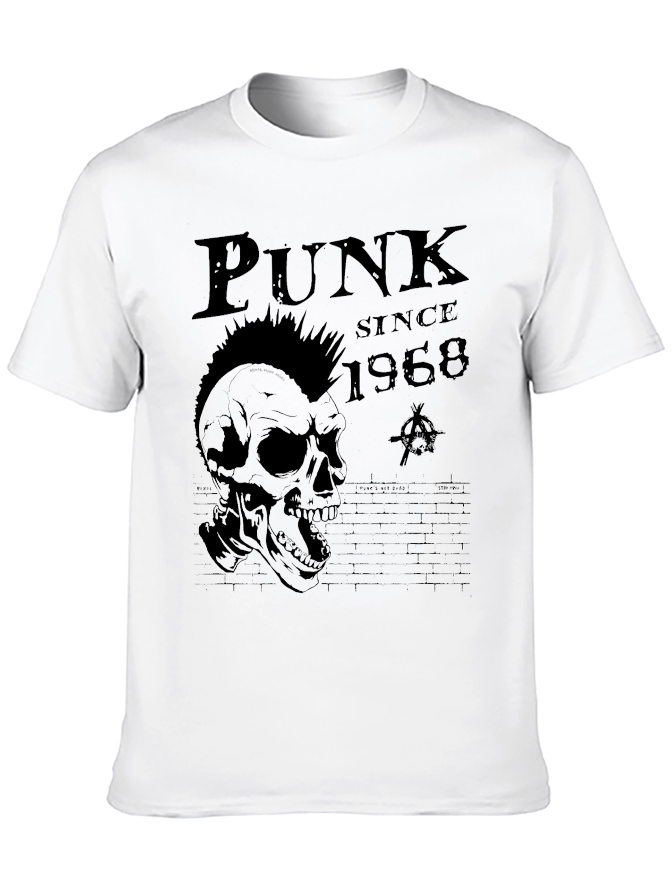 Black Punk Since 1968 Skull Graphic T-Shirt view 10
