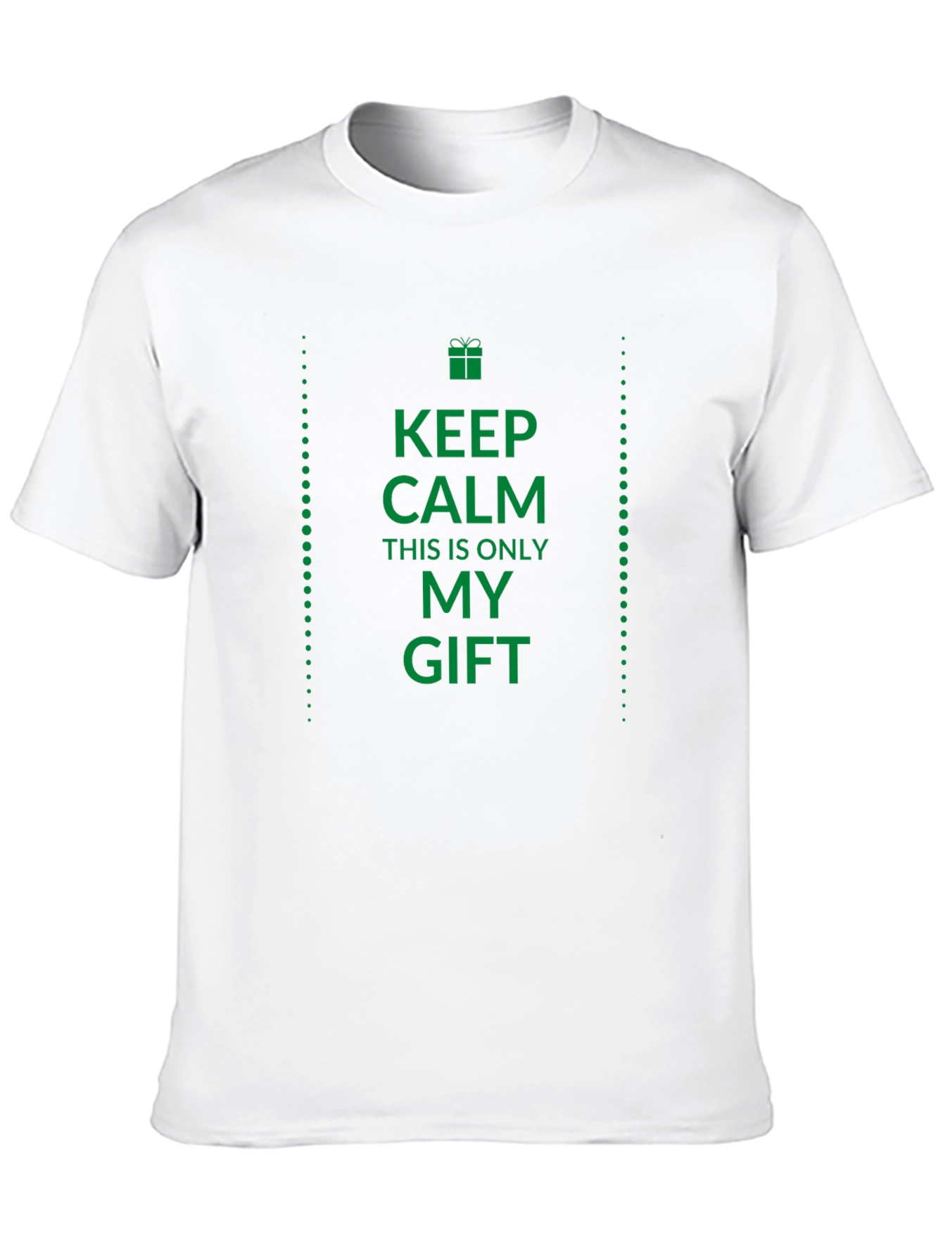 Black Keep Calm, It's Only My Gift Tee view 10