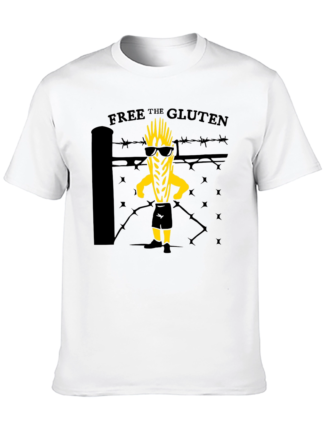 Black Free the Gluten Graphic T-Shirt view 10