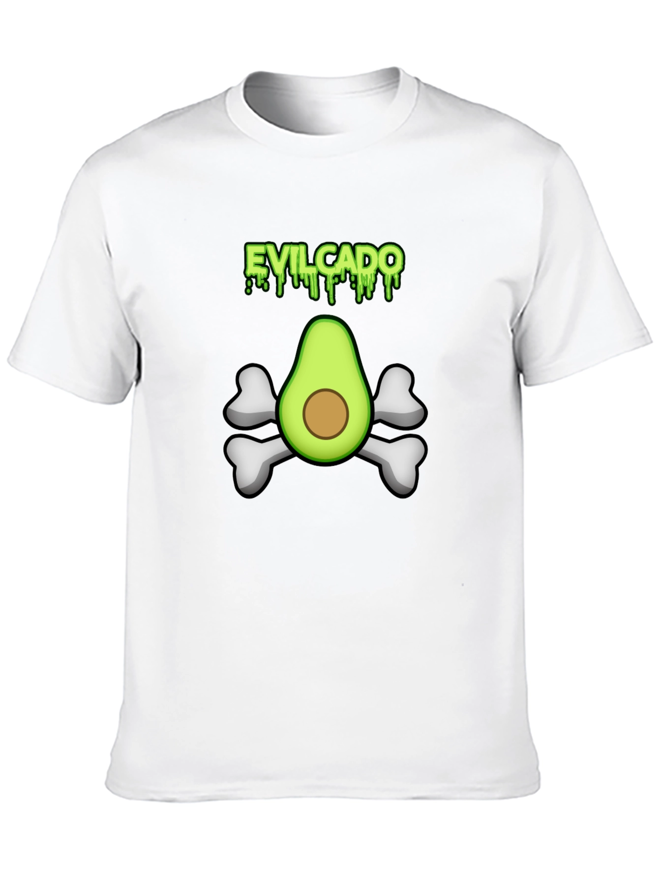 Black Evilcado Men's Black Graphic Tee view 10