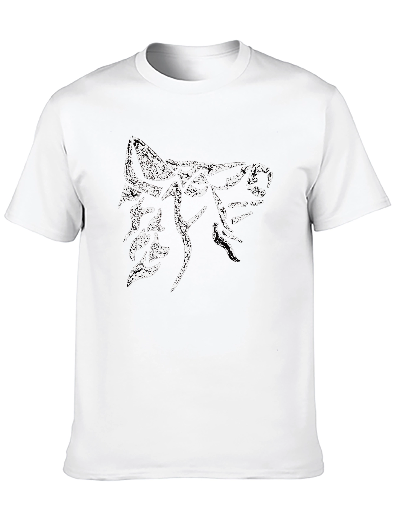 Black Wolf Graphic Print Black T-Shirt view 10