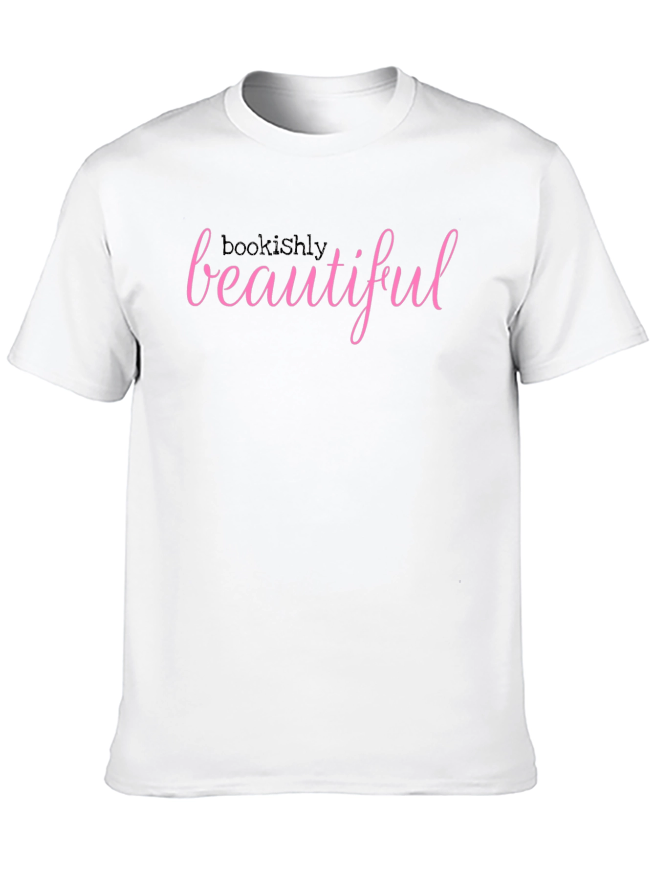Black Looks Highly Beautiful Pink Text Black T-Shirt view 10