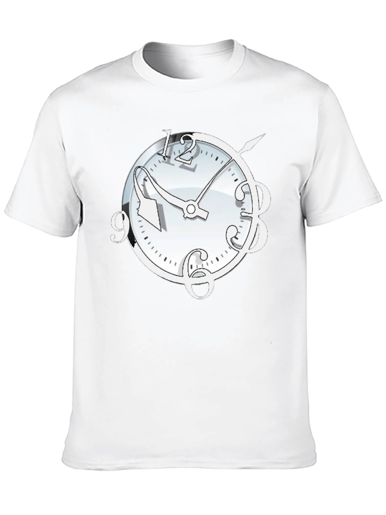 Black Surrealist Clock Graphic T-Shirt - Time Bender view 10