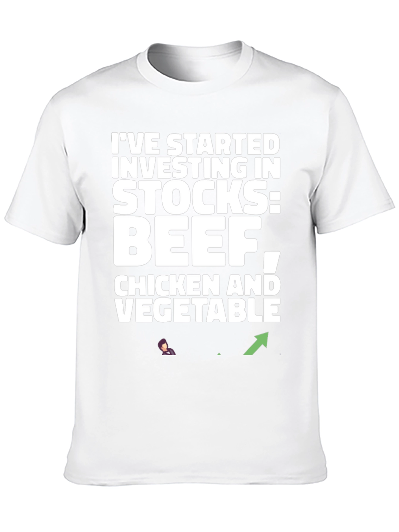 Black Funny Investing Stocks T-Shirt: Beef Chicken Vegetable view 10